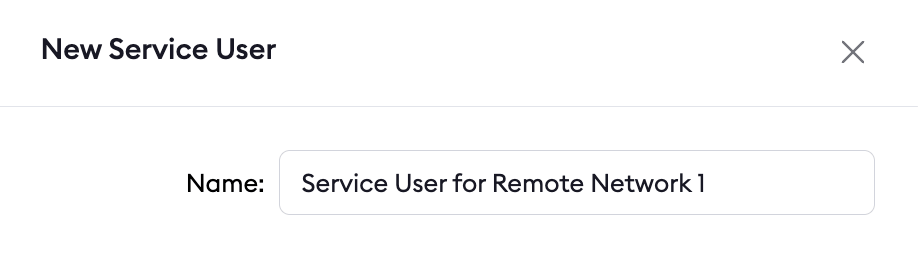 Service Users page with New Service User button