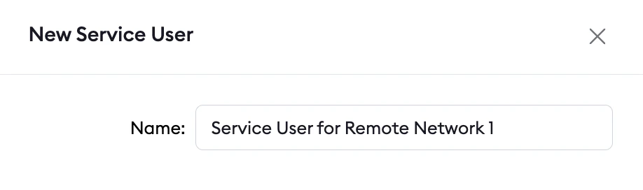 Service Users page with New Service User button