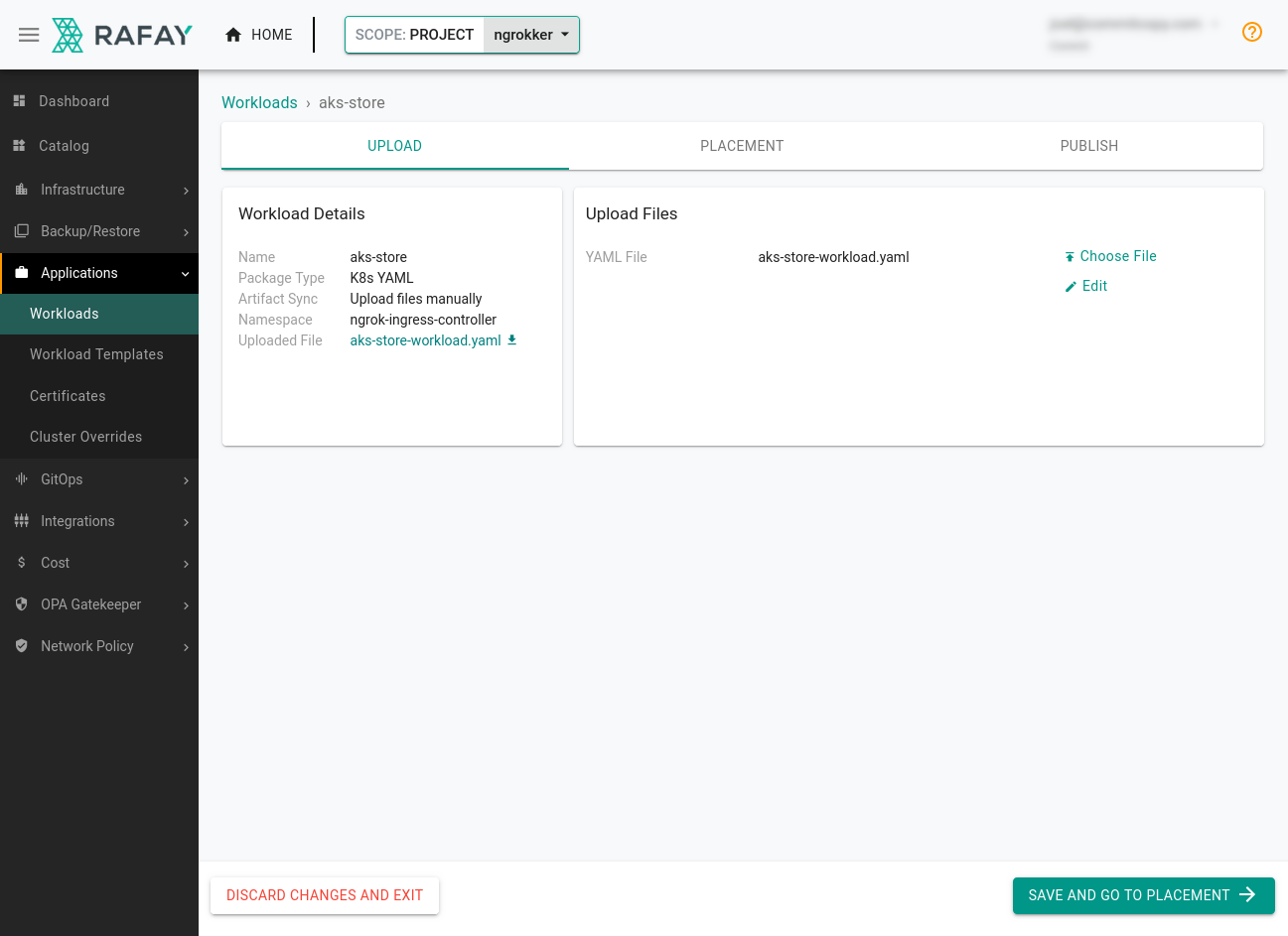 Configuring the workload