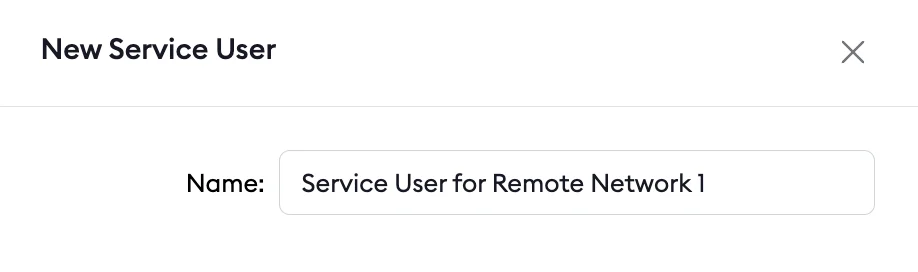 Service Users page with New Service User button
