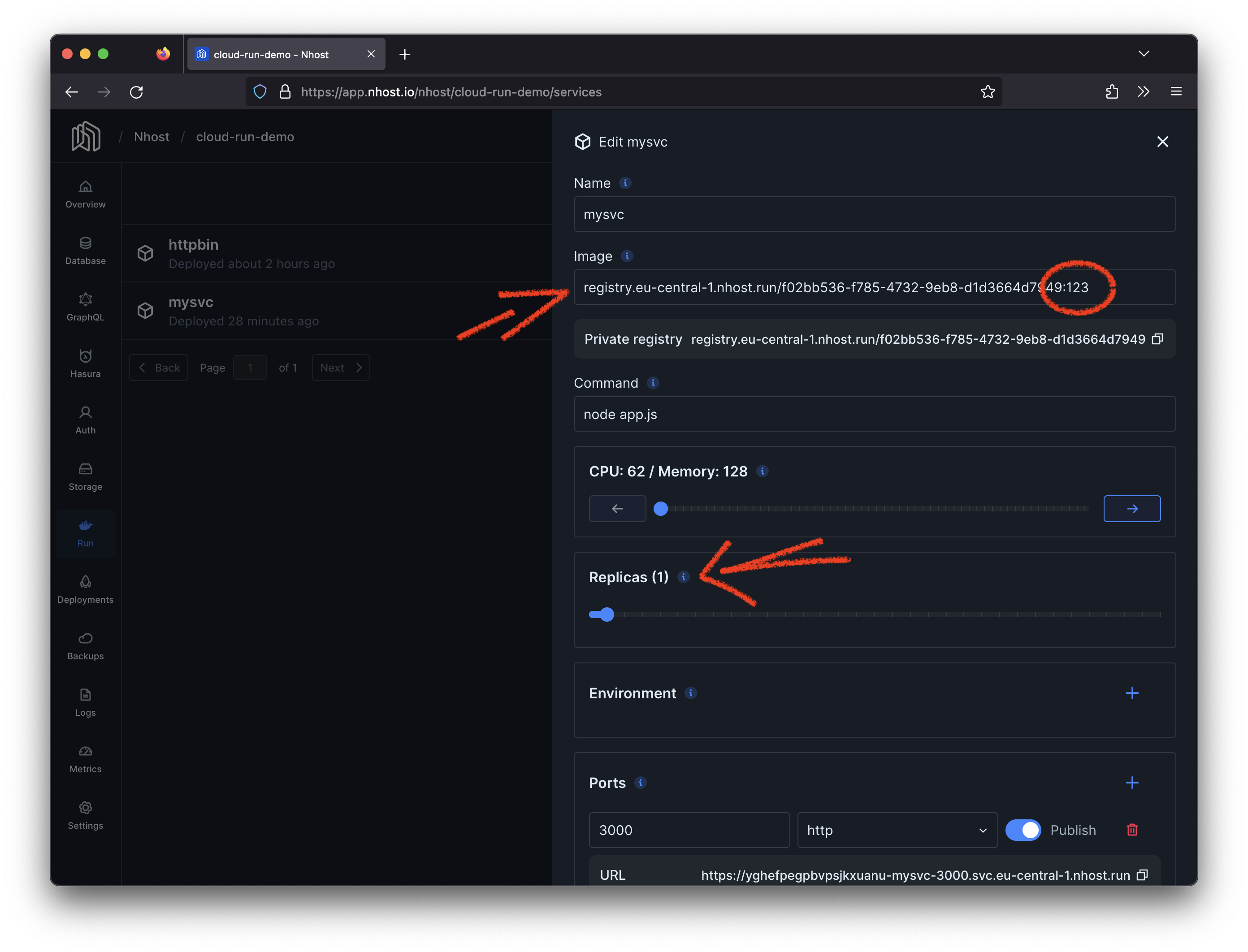 configure service