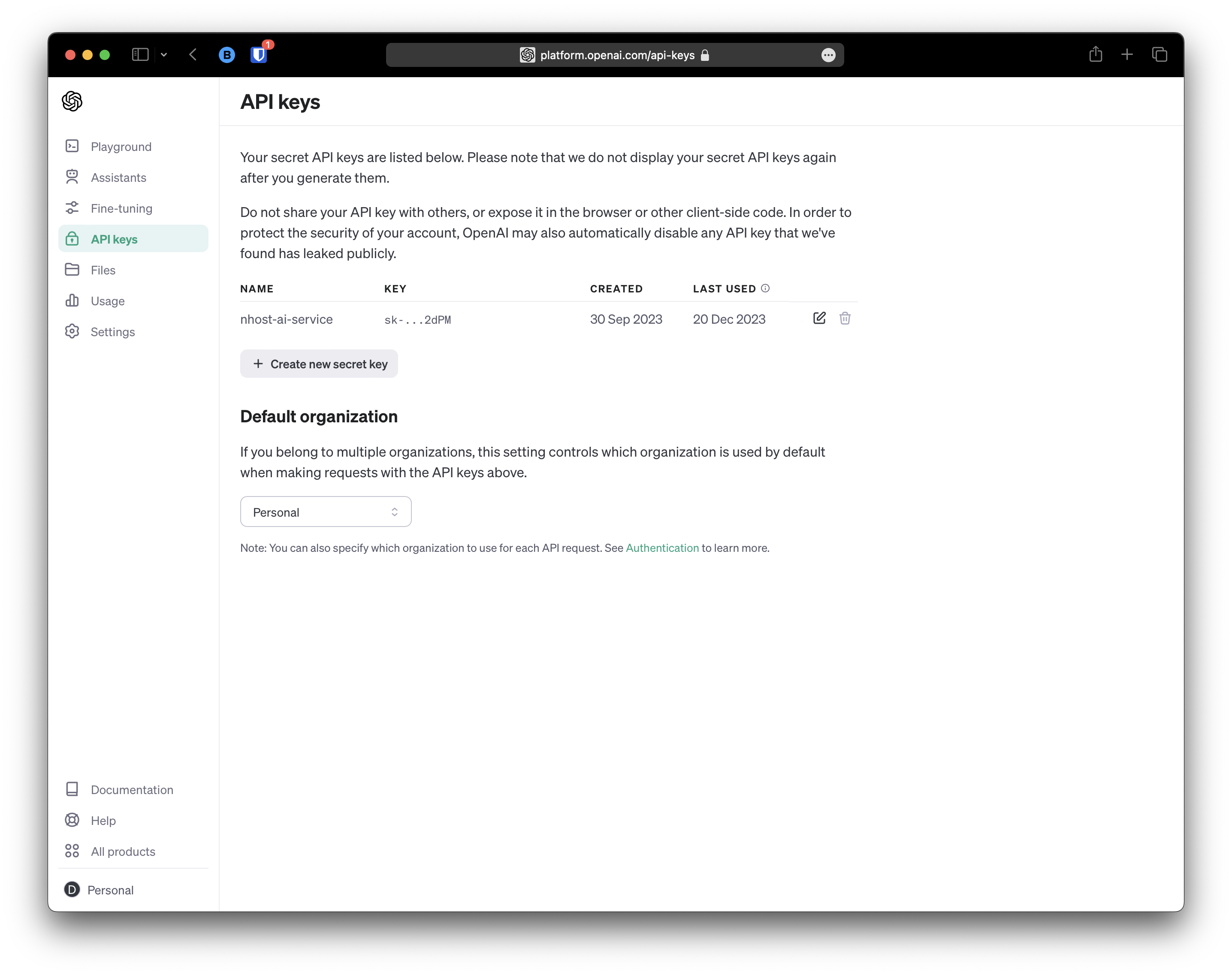 openai dashboard