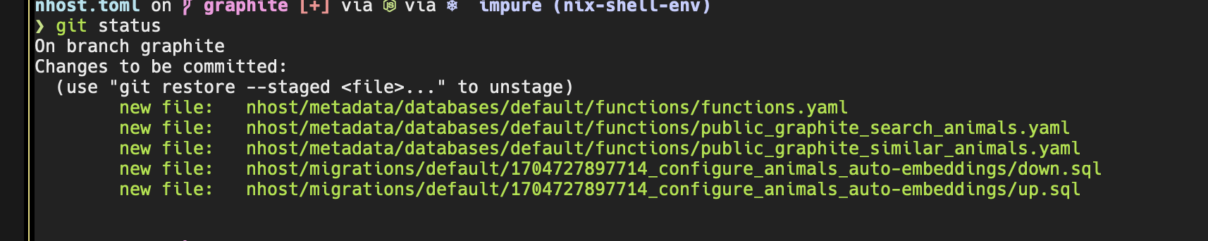 git status