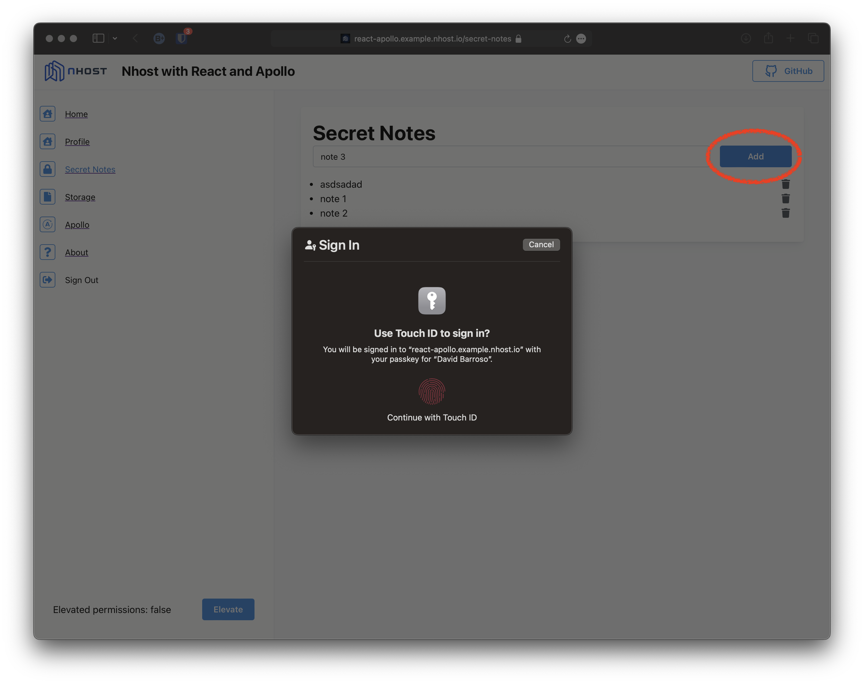 add secret notes