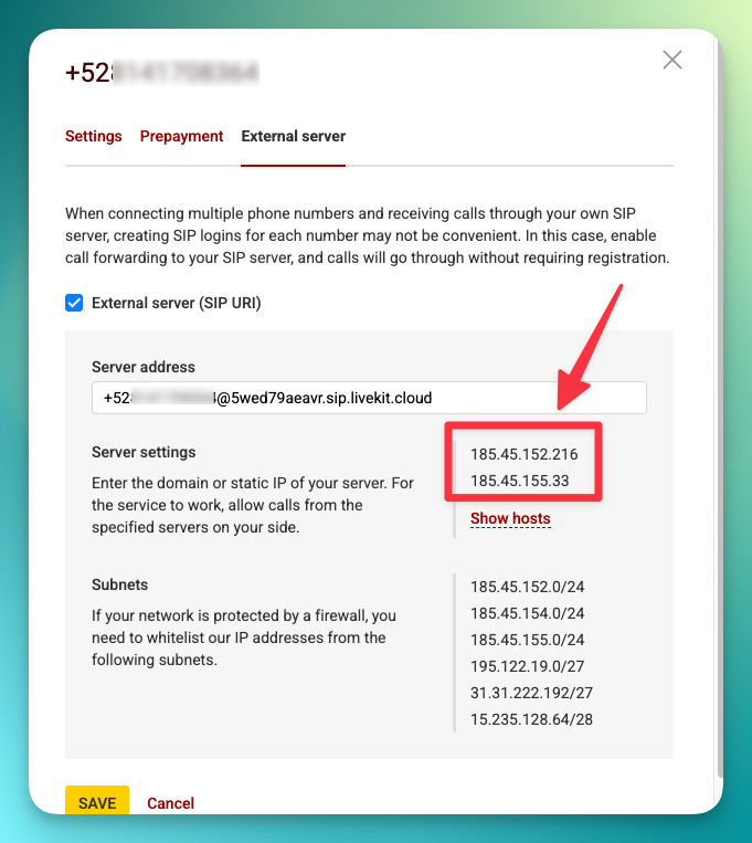 Zadarma PBX IP addresses revealed