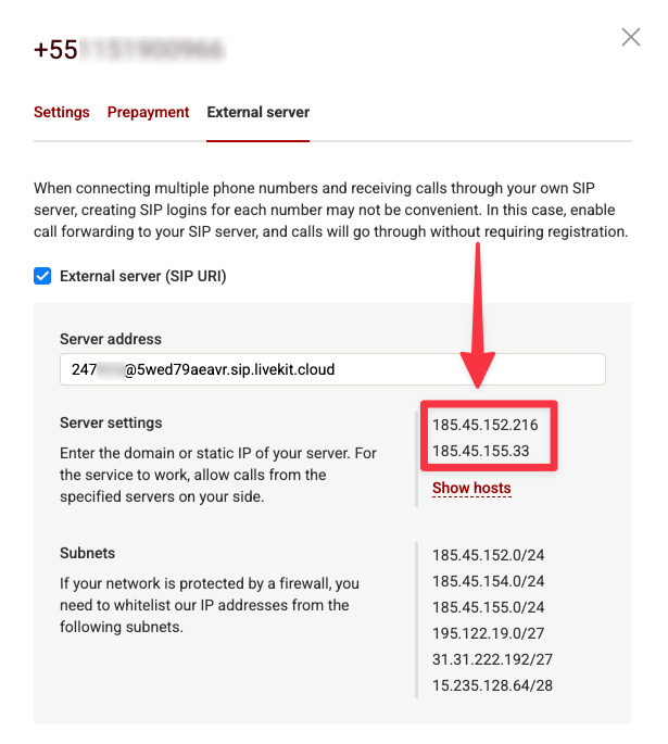 Zadarma SIP IP addresses revealed