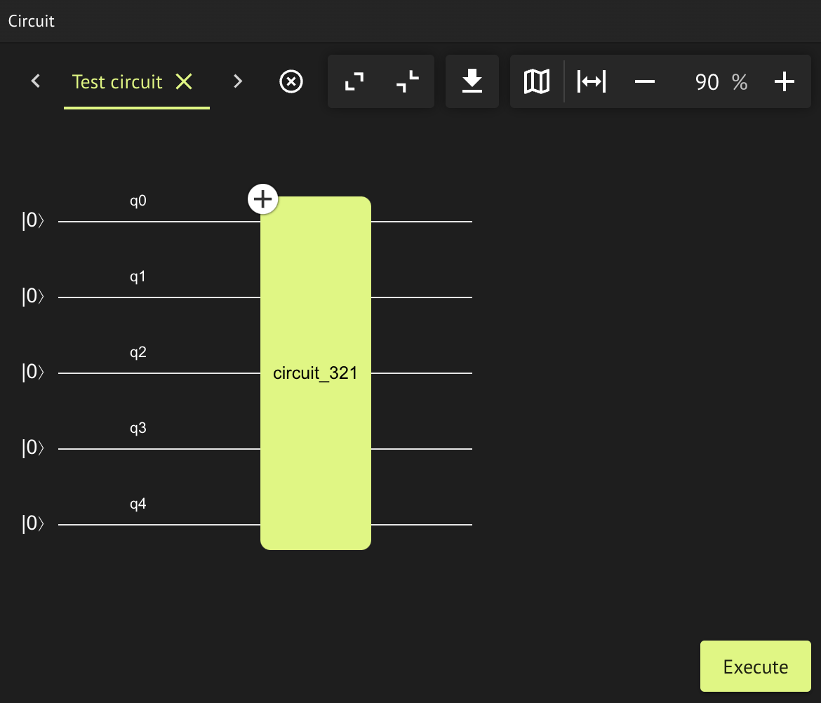 Execute a quantum program