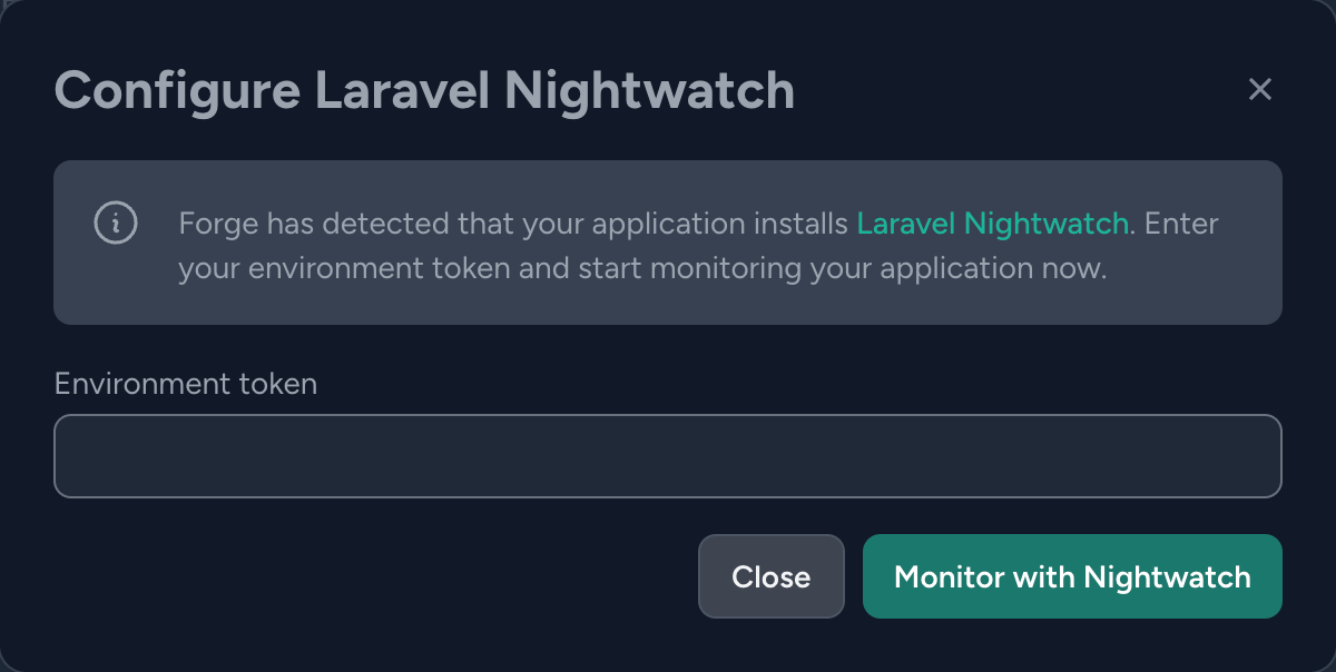 Nightwatch environment token