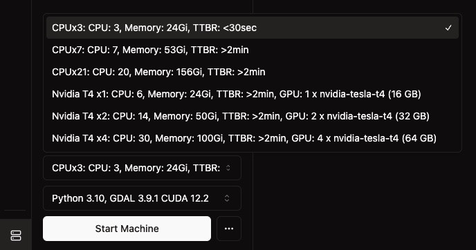 Machine Selection Options
