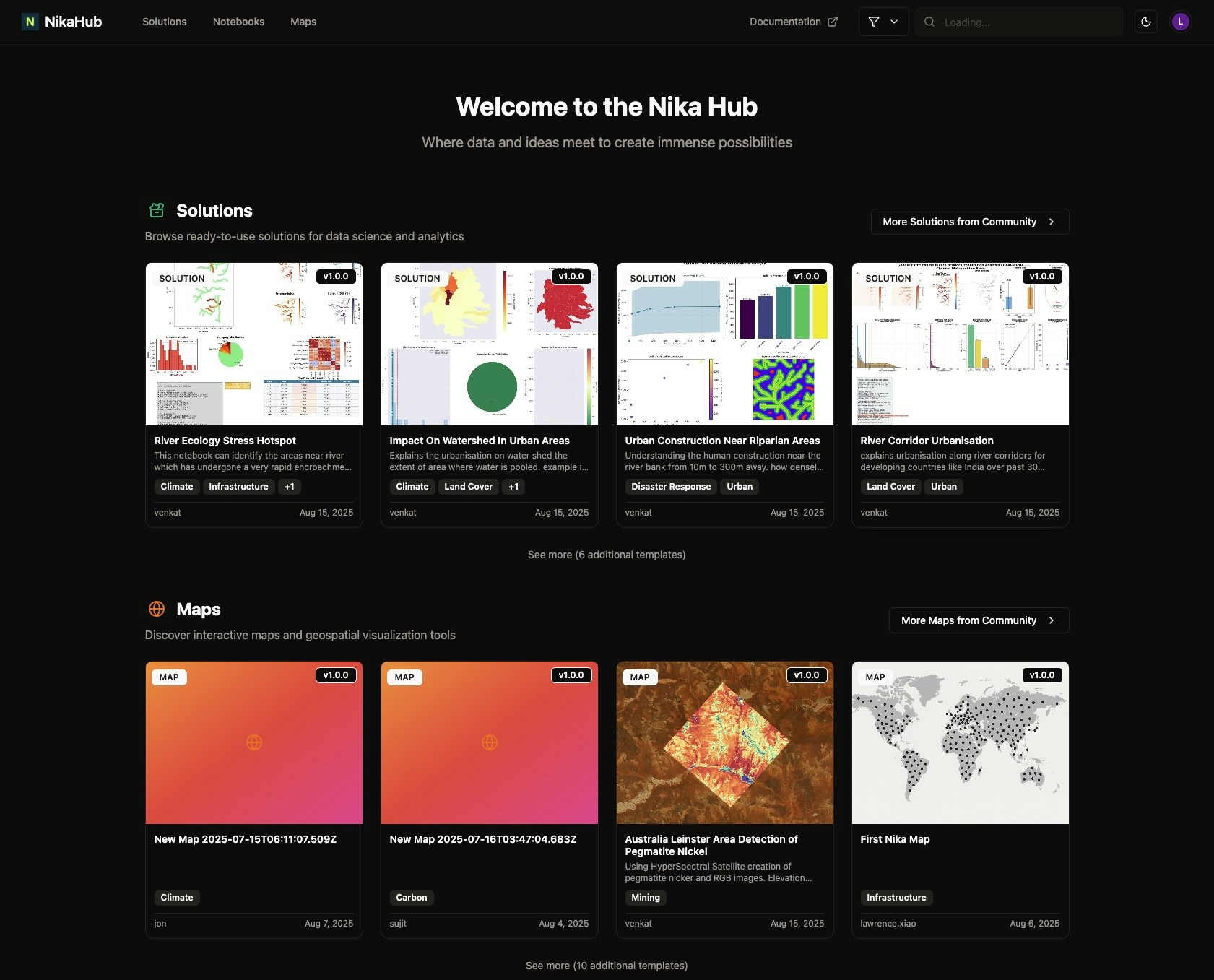 NikaHub Interface