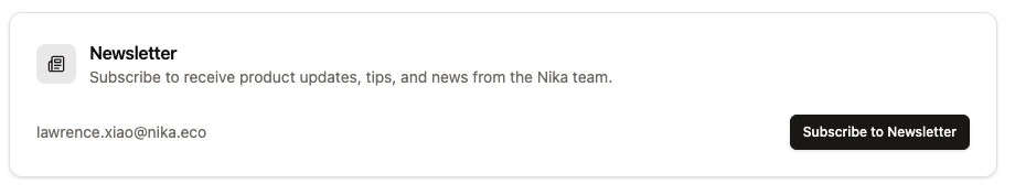 Newsletter Subscription
