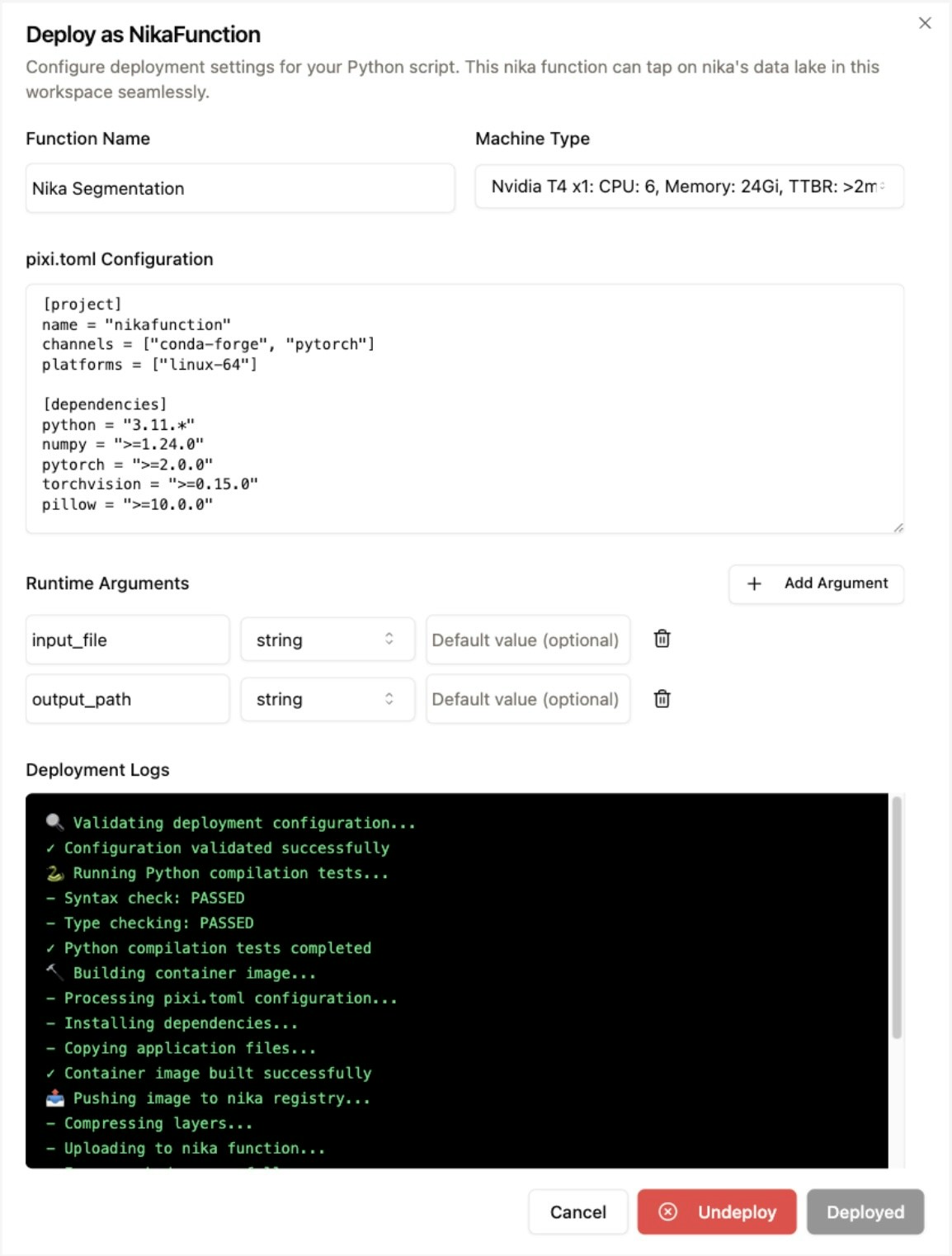 NikaFunction Interface