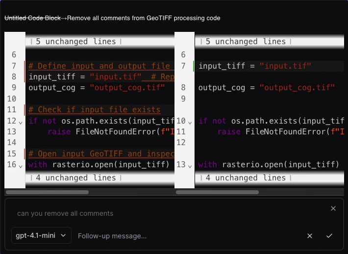 AI Model Selection Interface