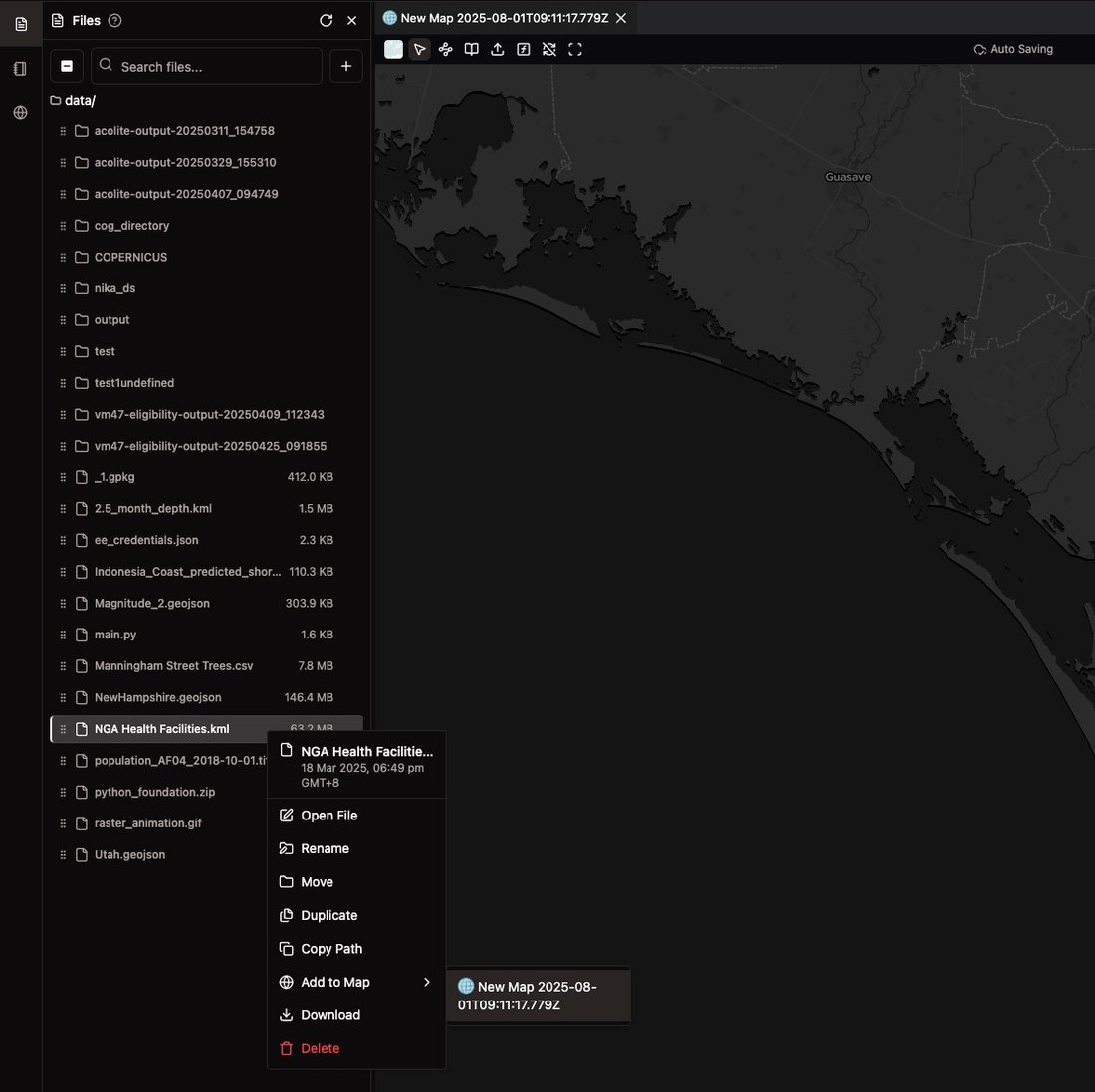 Add Network Map Add Layers to Map - Nika