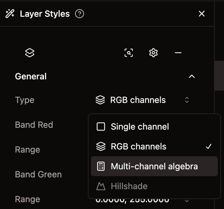 Multilayer Rasters Raster Layer Styling - Nika