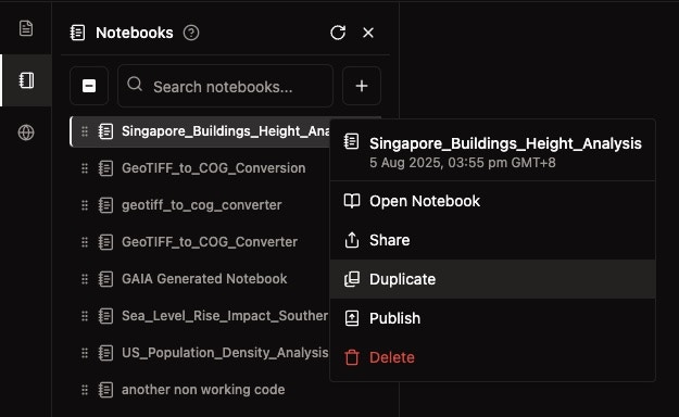 Duplicate Notebook