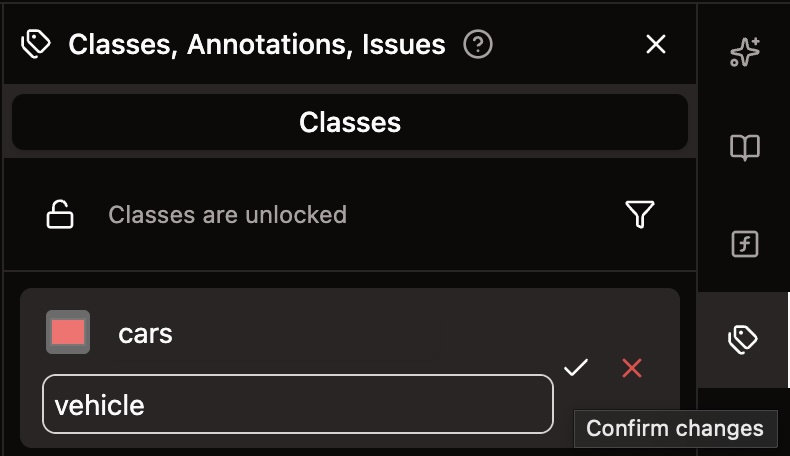 Edit Labeling Classes - Nika