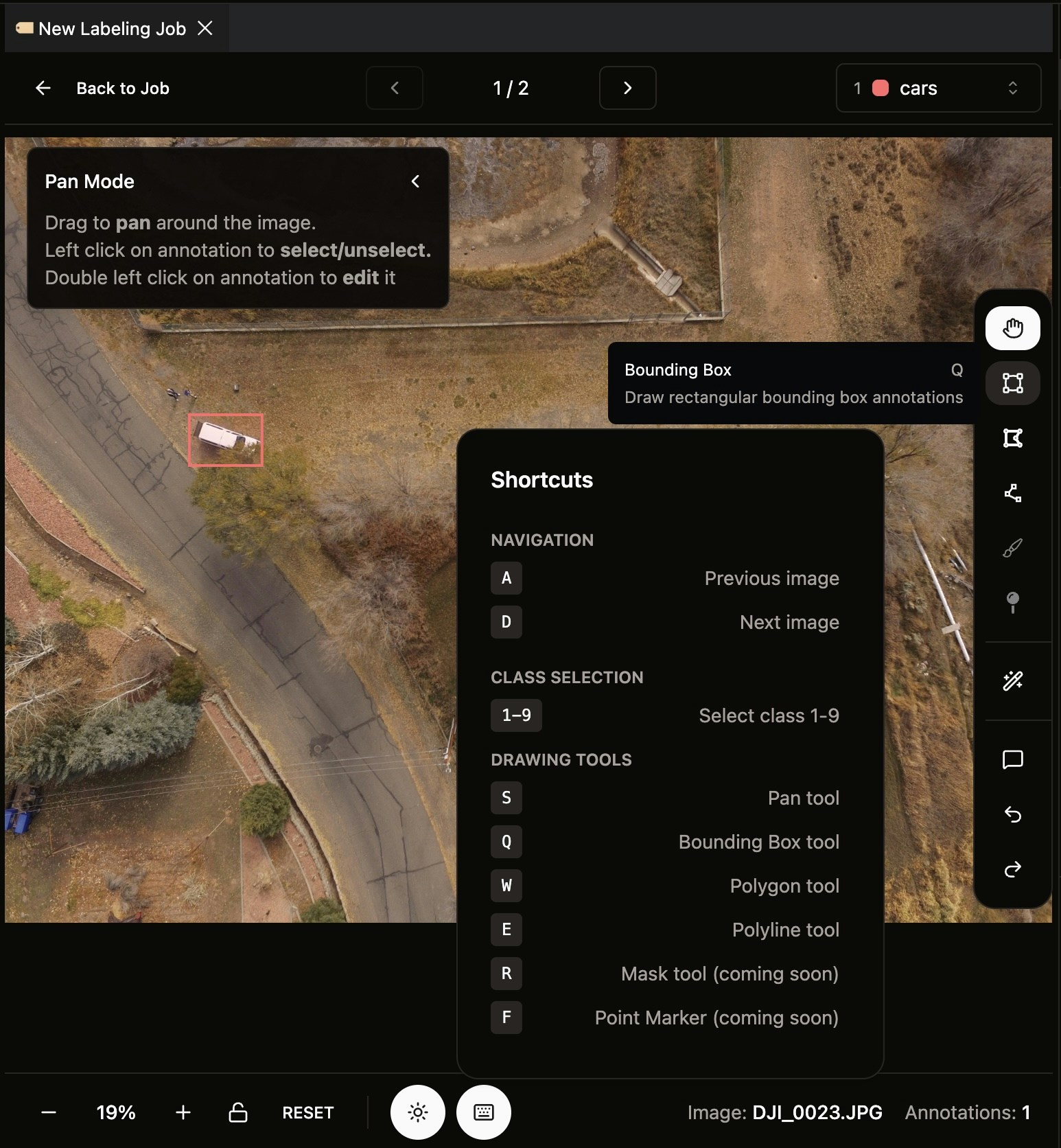 Drawing Mode with Keyboard Shortcuts