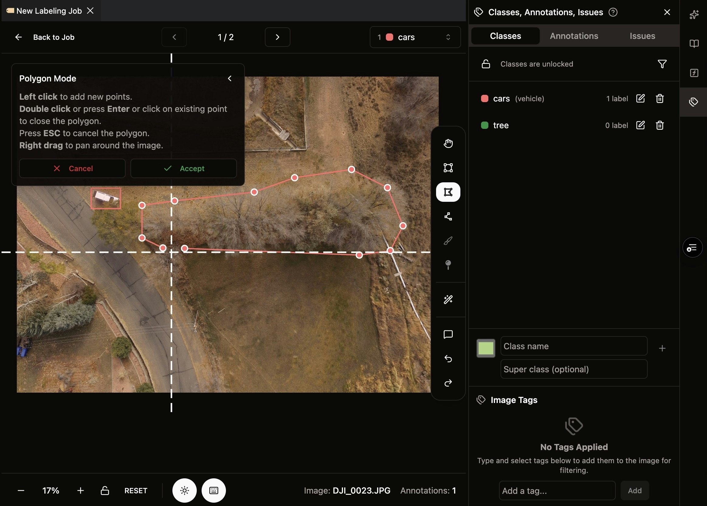 Polygon Drawing Mode