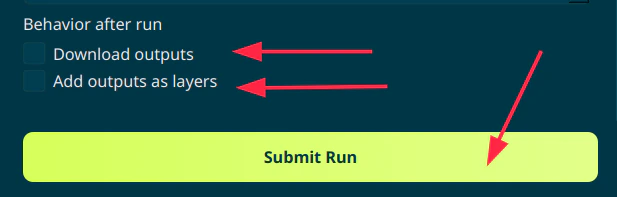 QGIS Post Job Behavior