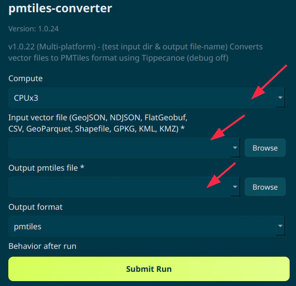 QGIS Input Parameters
