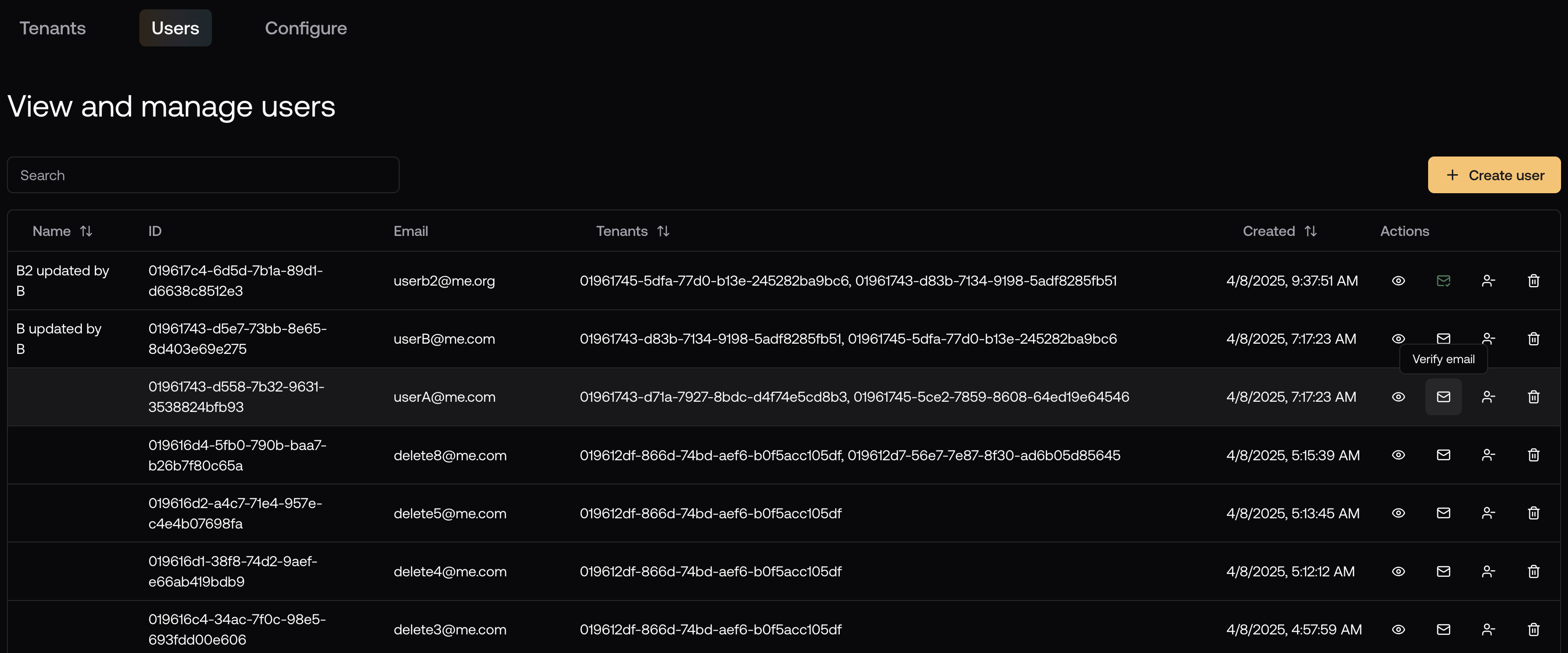 Manual Email Verification in Nile Console