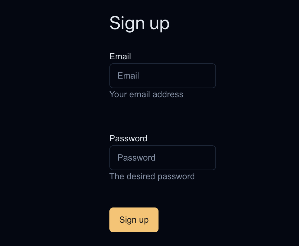 Signup Form