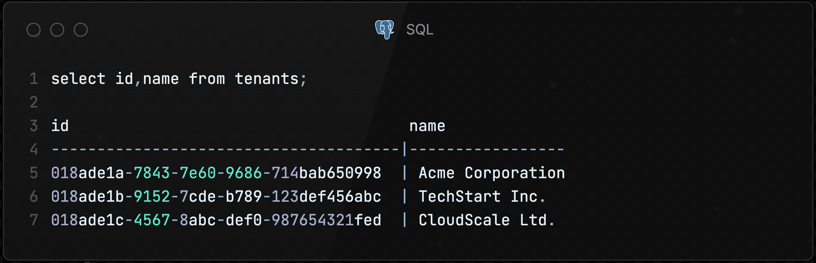 Tenant-SQL