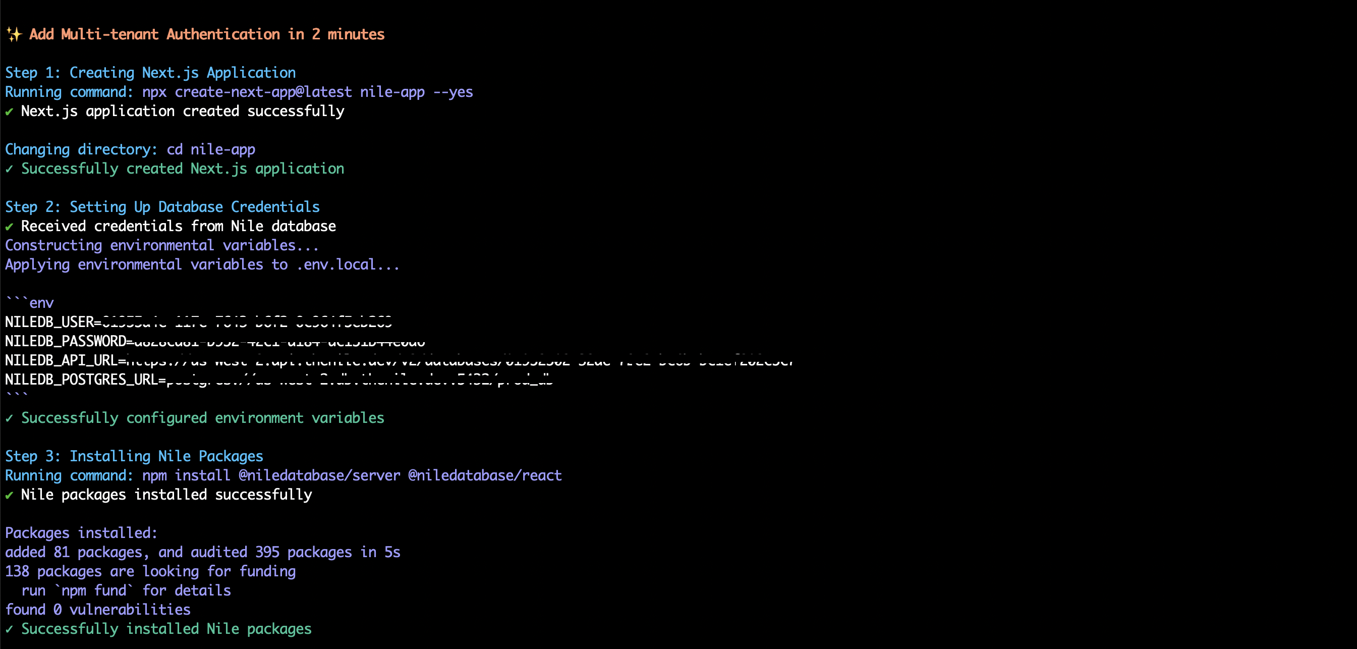 Using Authentication - Nile Documentation