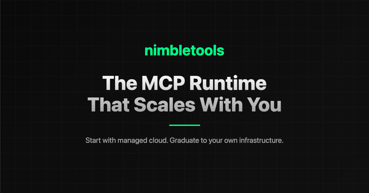 NimbleTools CLI Hero Light