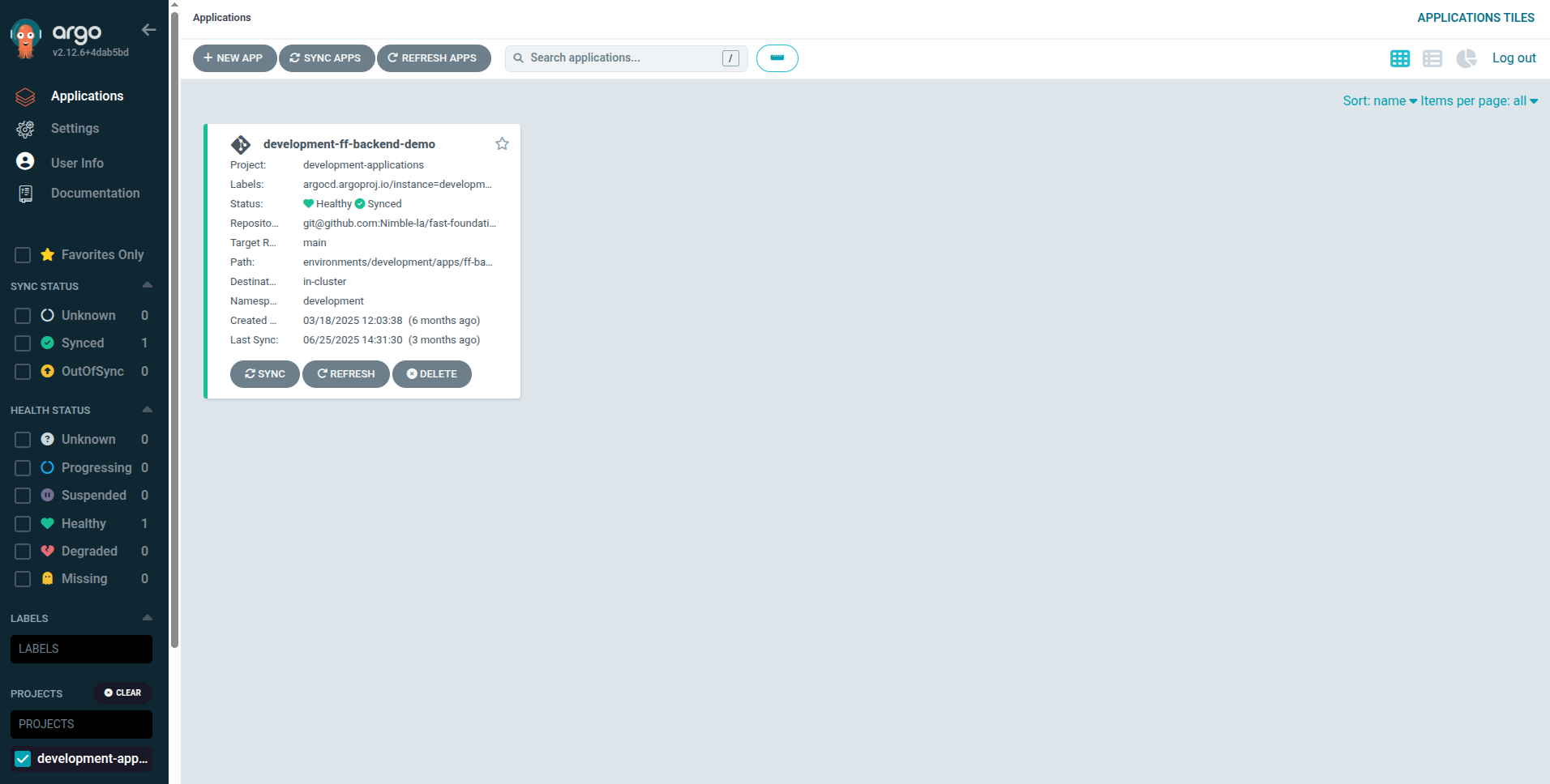 ArgoCD Applications Overview