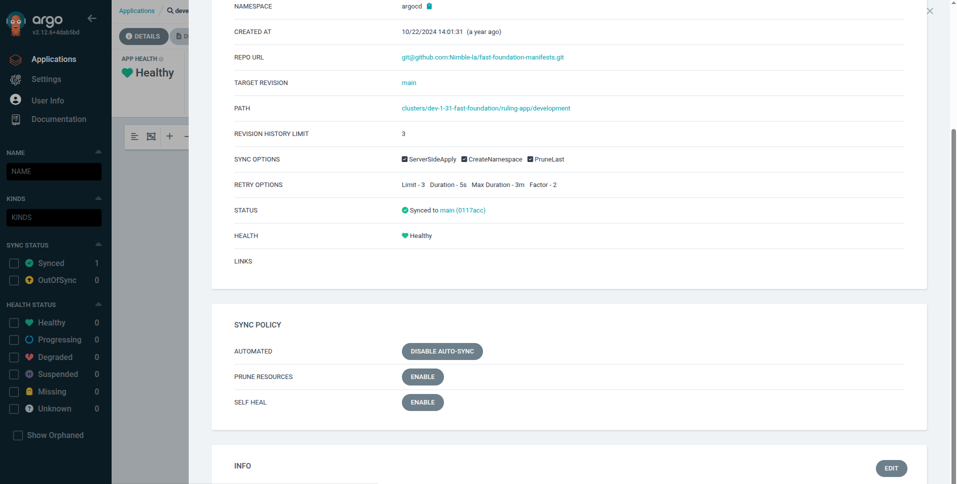 Disable Auto-Sync in ArgoCD