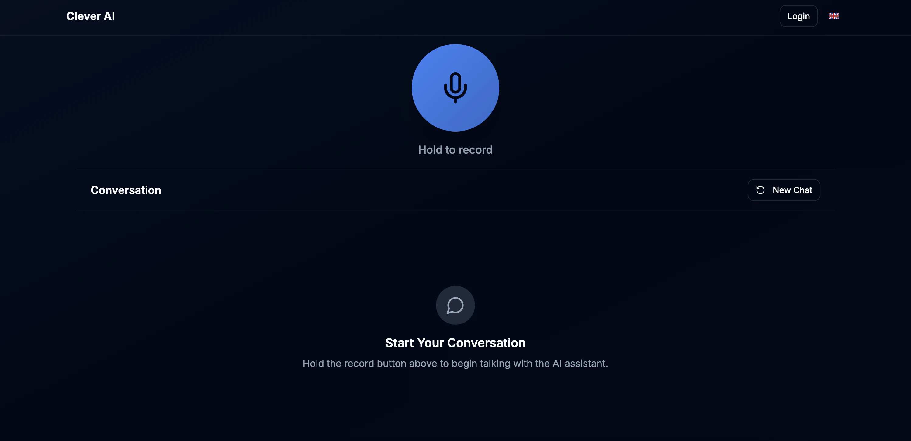 Clever AI Conversation Agent Dark