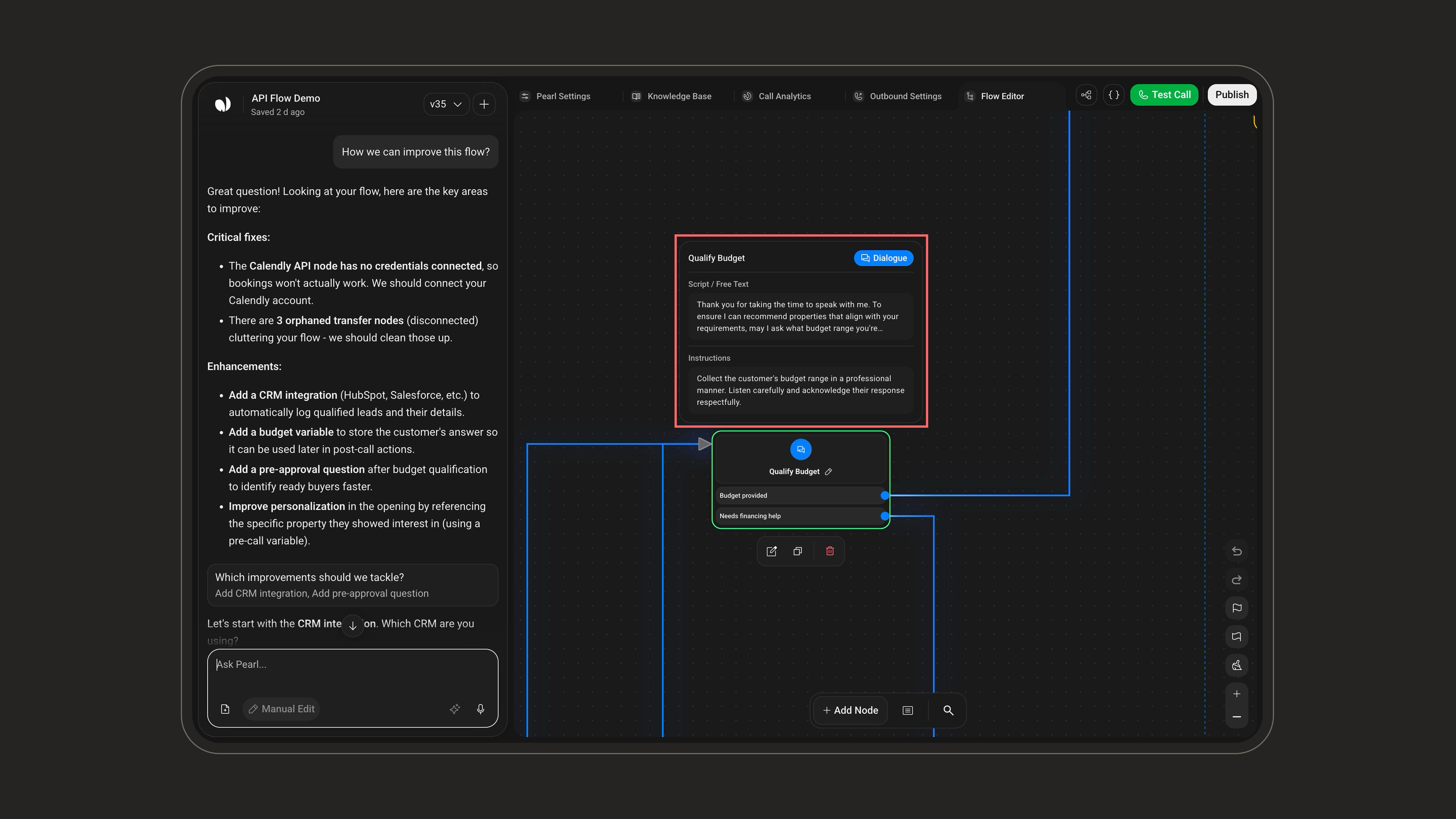 Hover preview card summarizing a node
