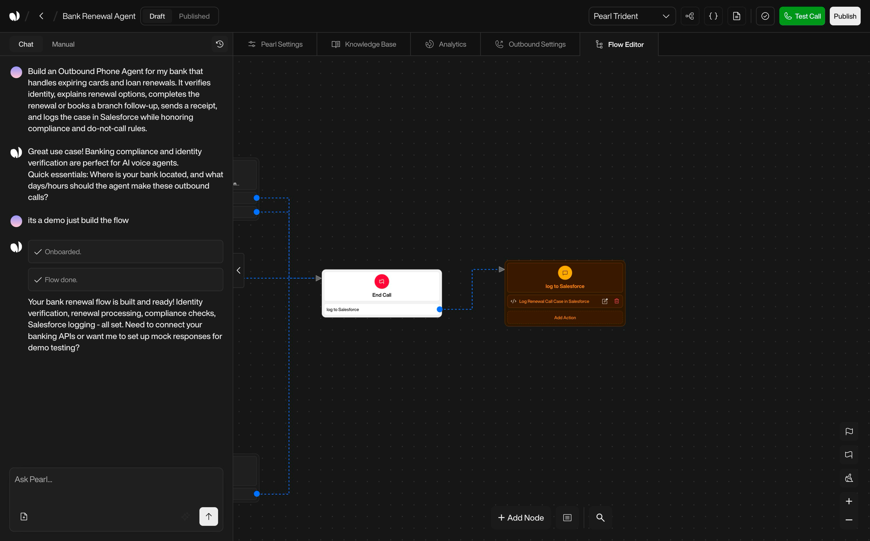 Send Email action interface on light mode