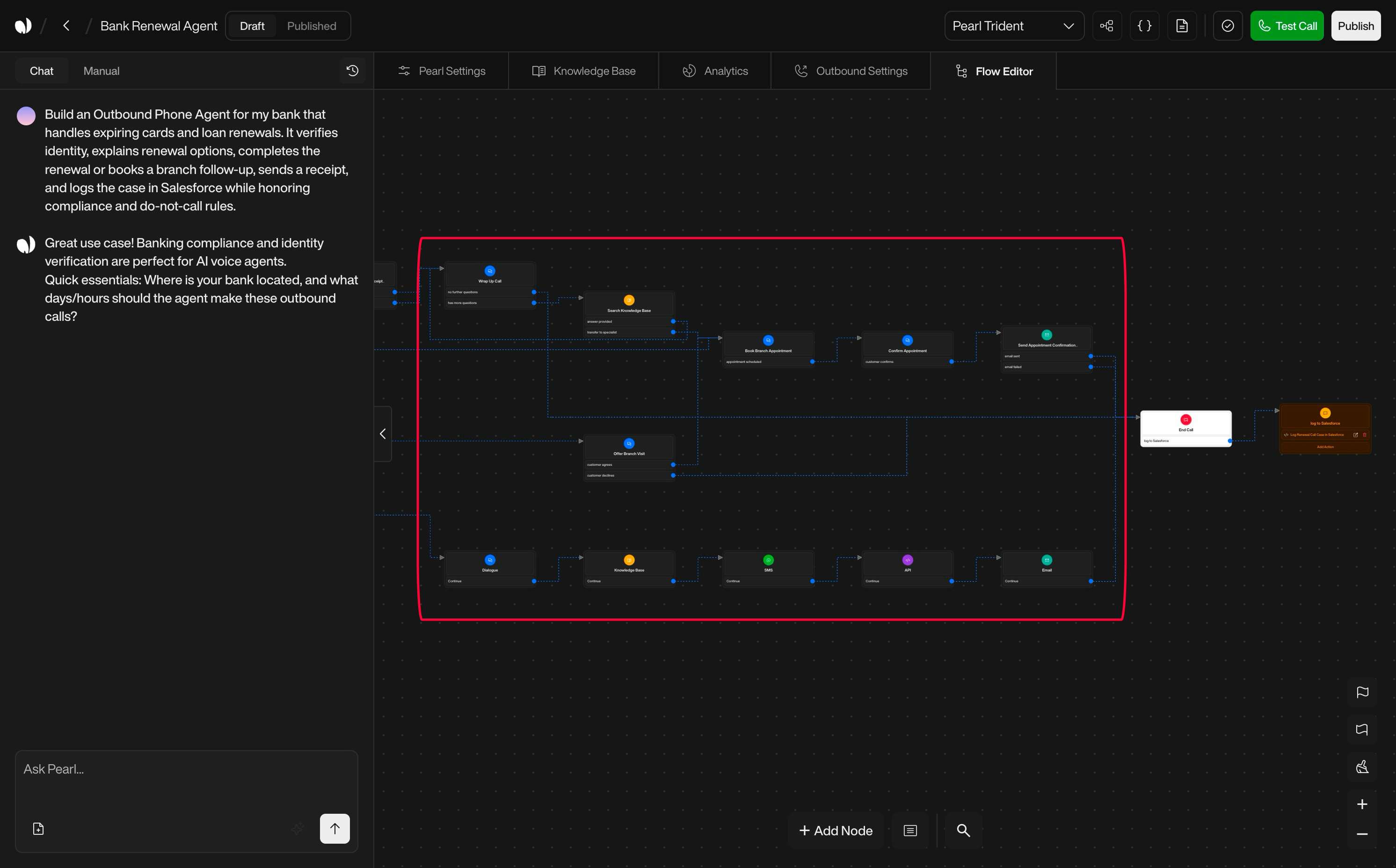 Send Email action interface on light mode