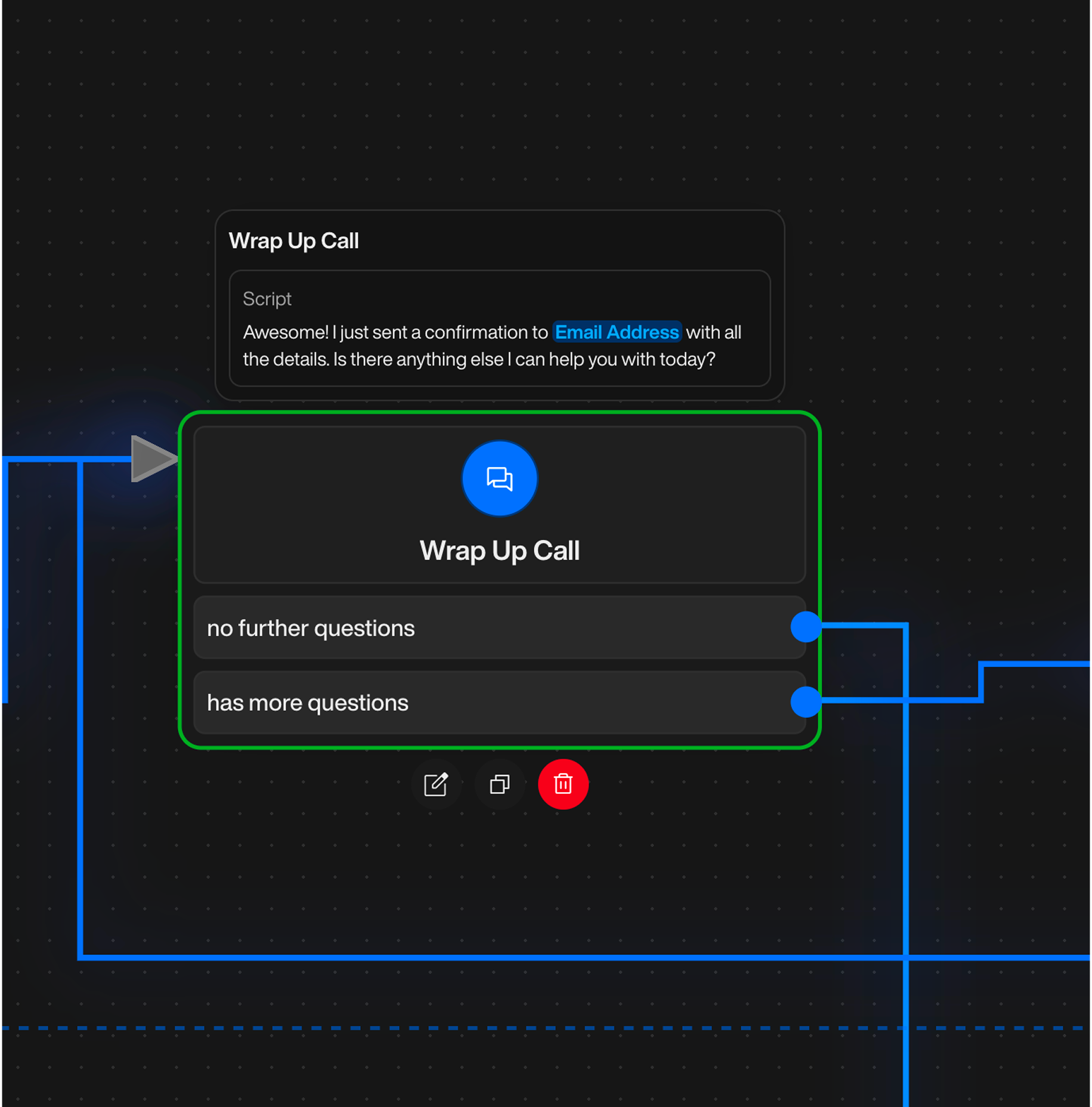 Send Email action interface on light mode