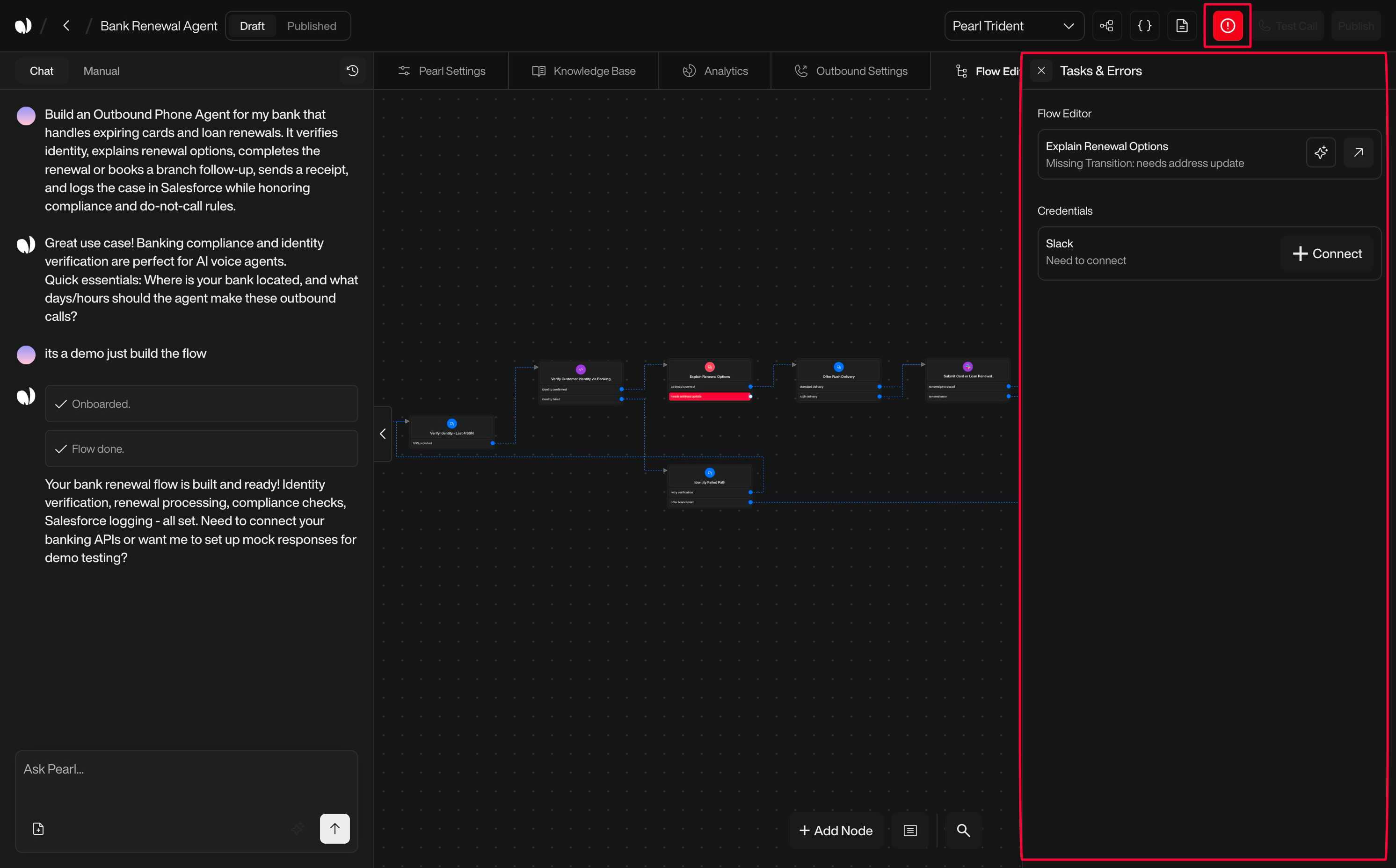 Send Email action interface on light mode