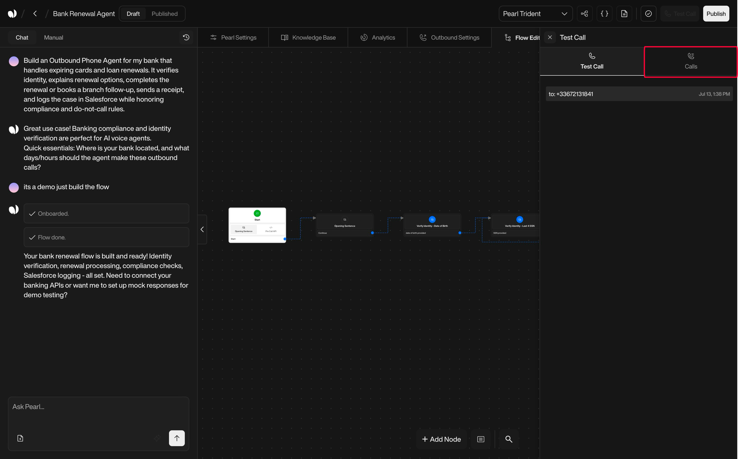 Send Email action interface on light mode