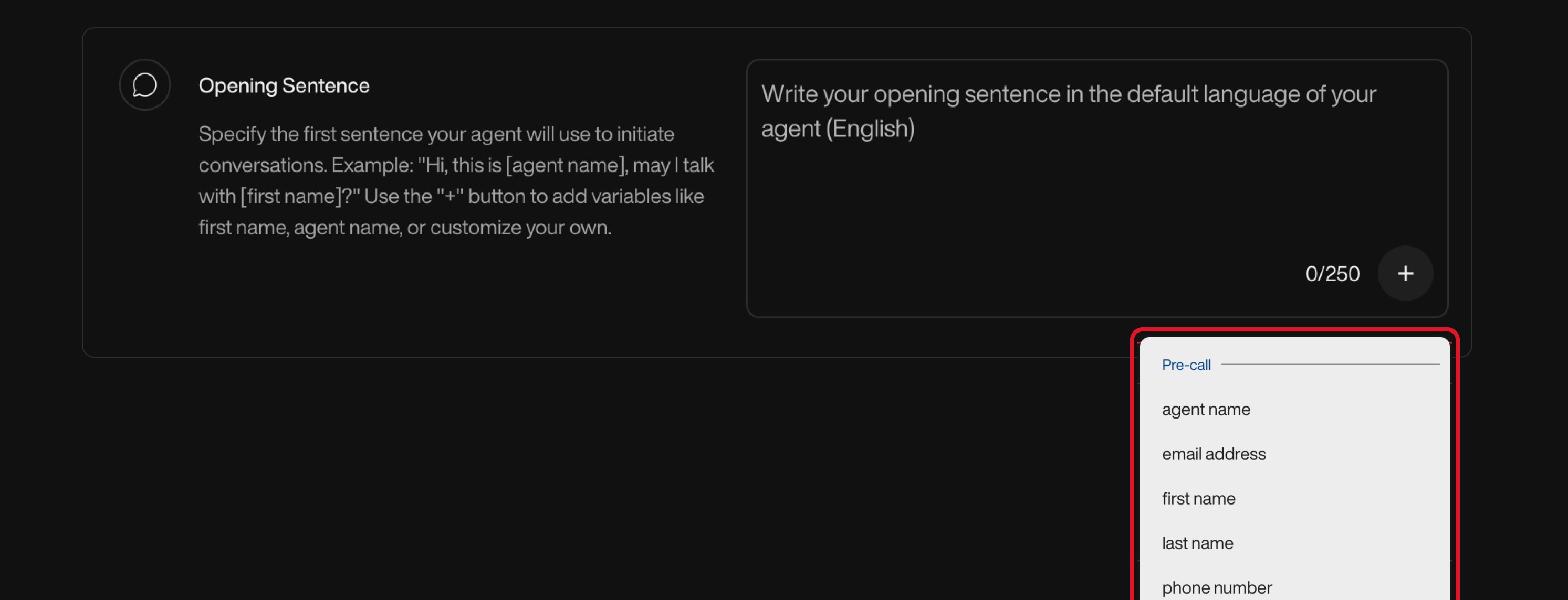 Send Email action interface on dark mode