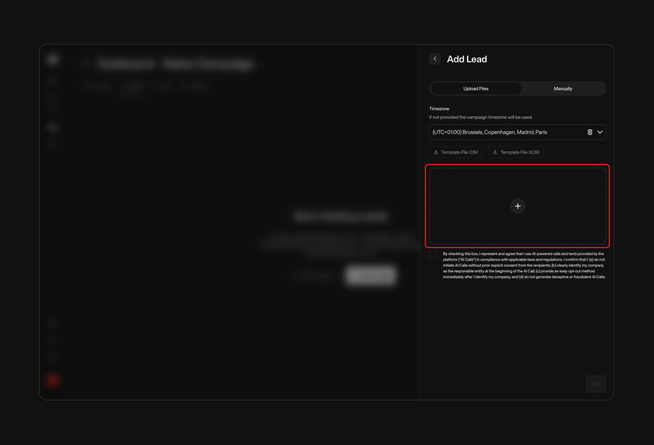 Send Email action interface on dark mode