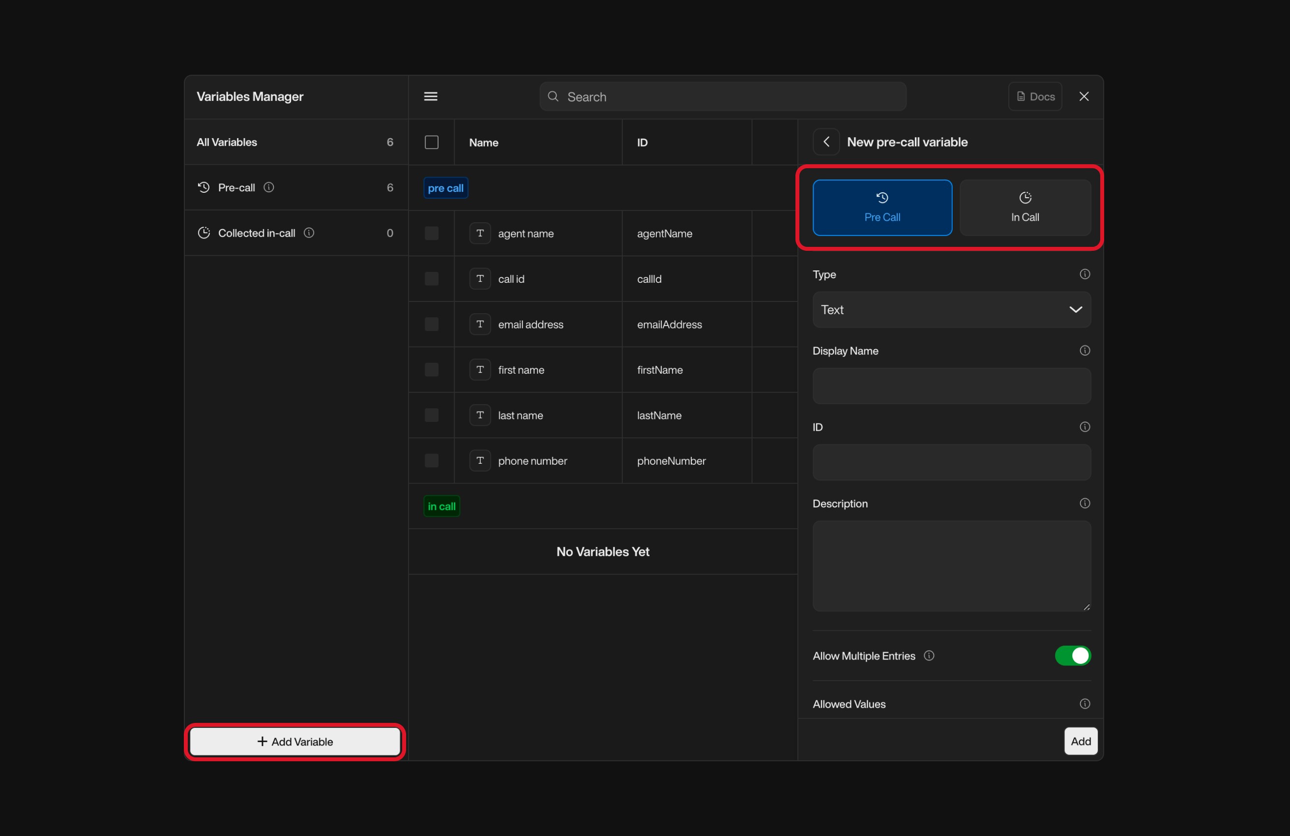 Send Email action interface on dark mode