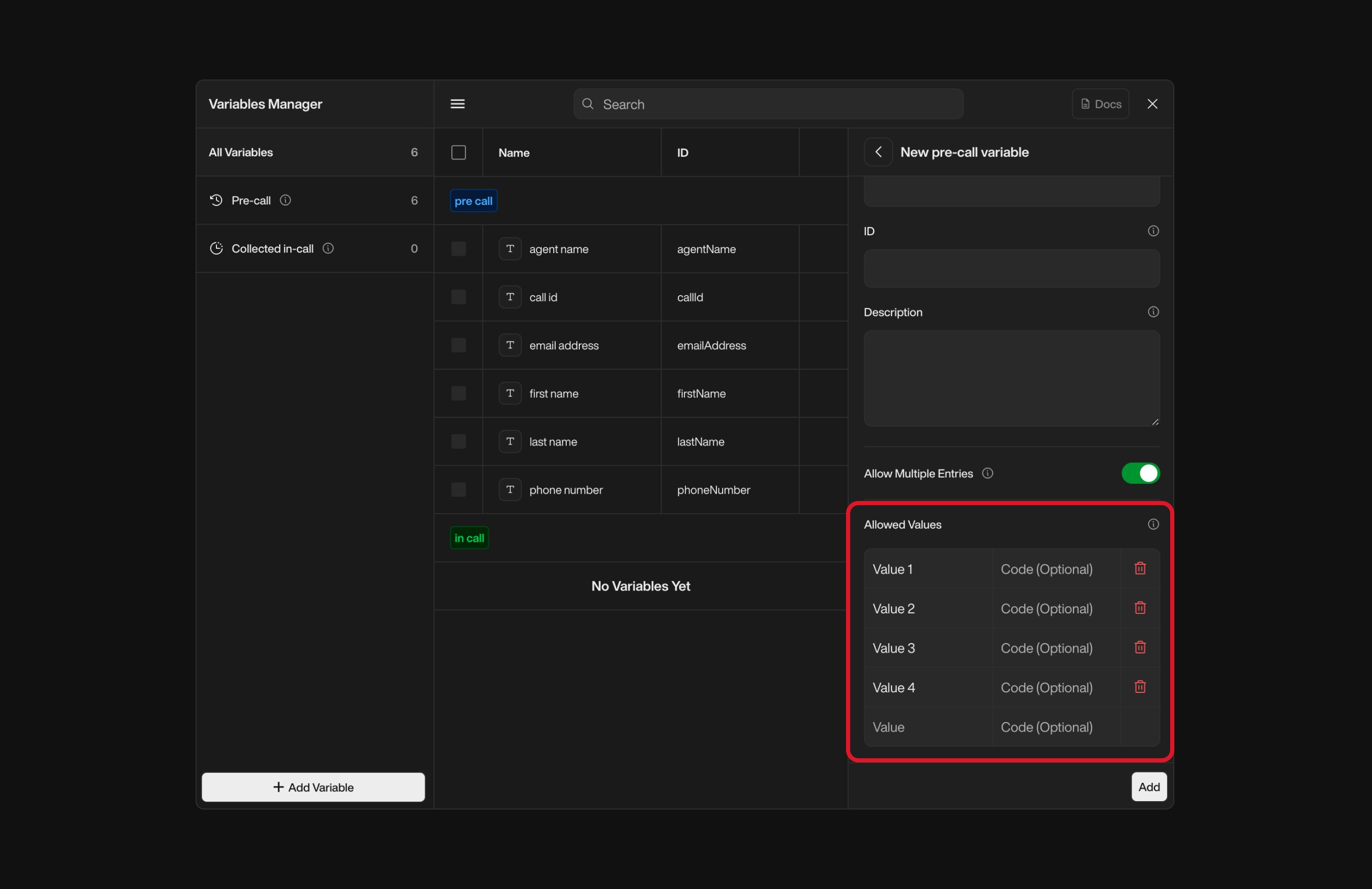 Send Email action interface on dark mode