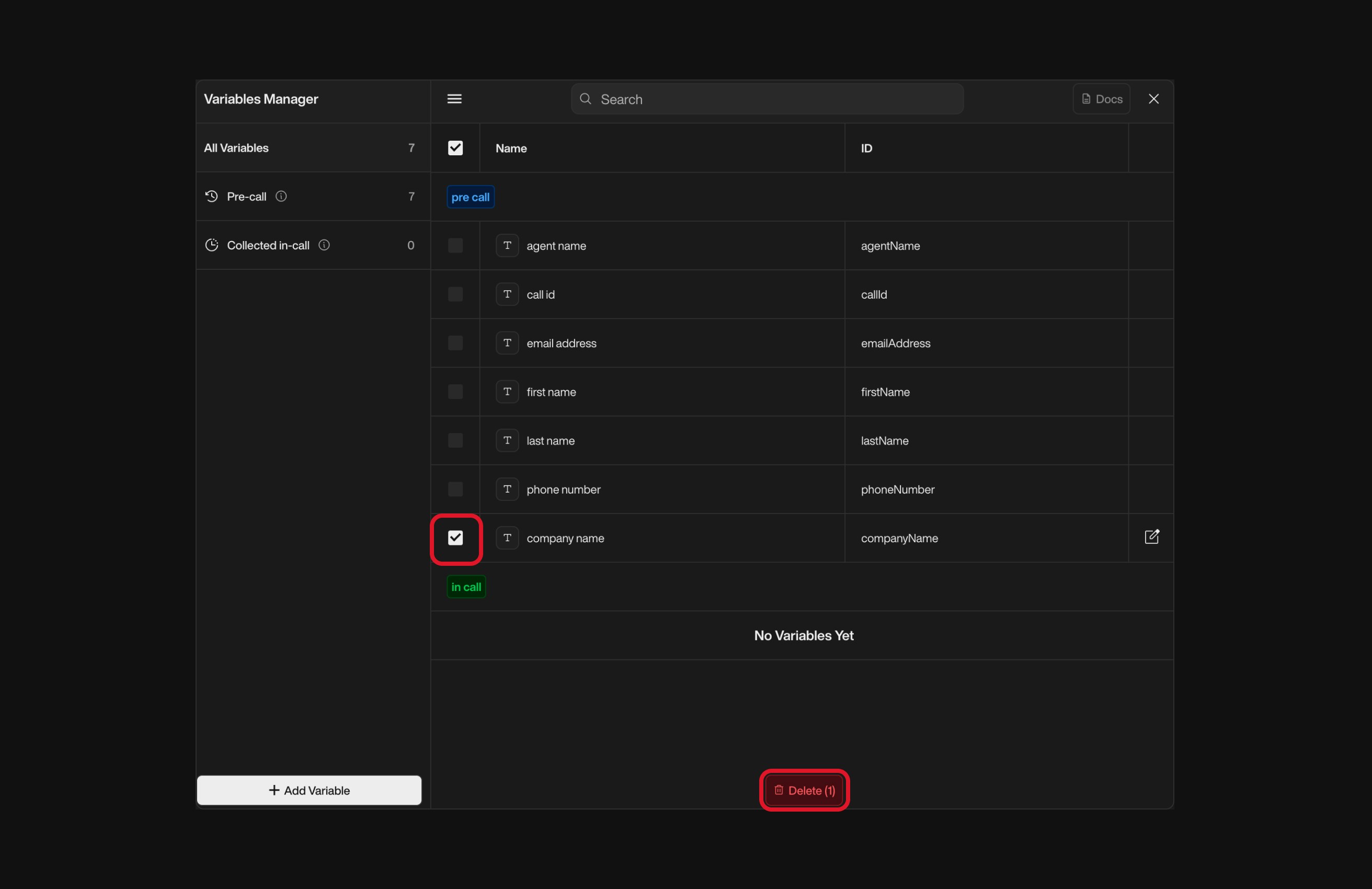Send Email action interface on dark mode