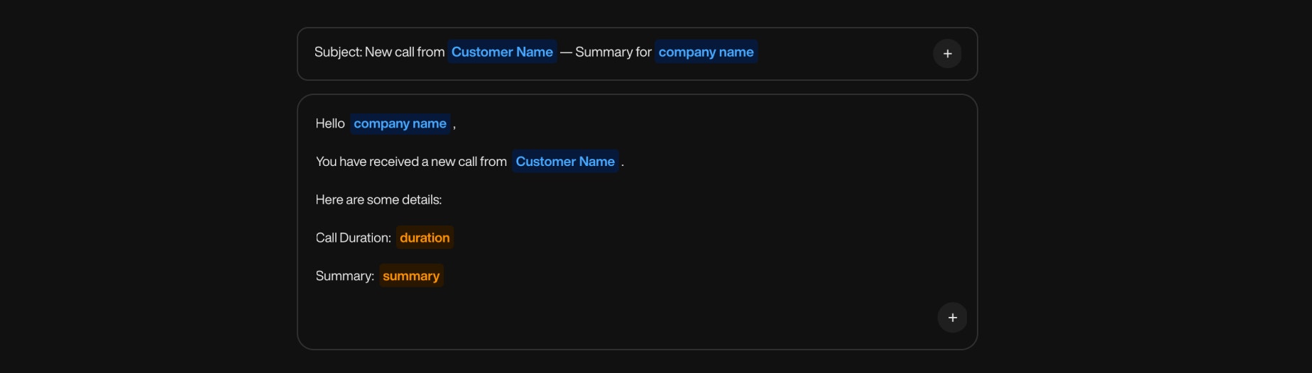 Send Email action interface on dark mode