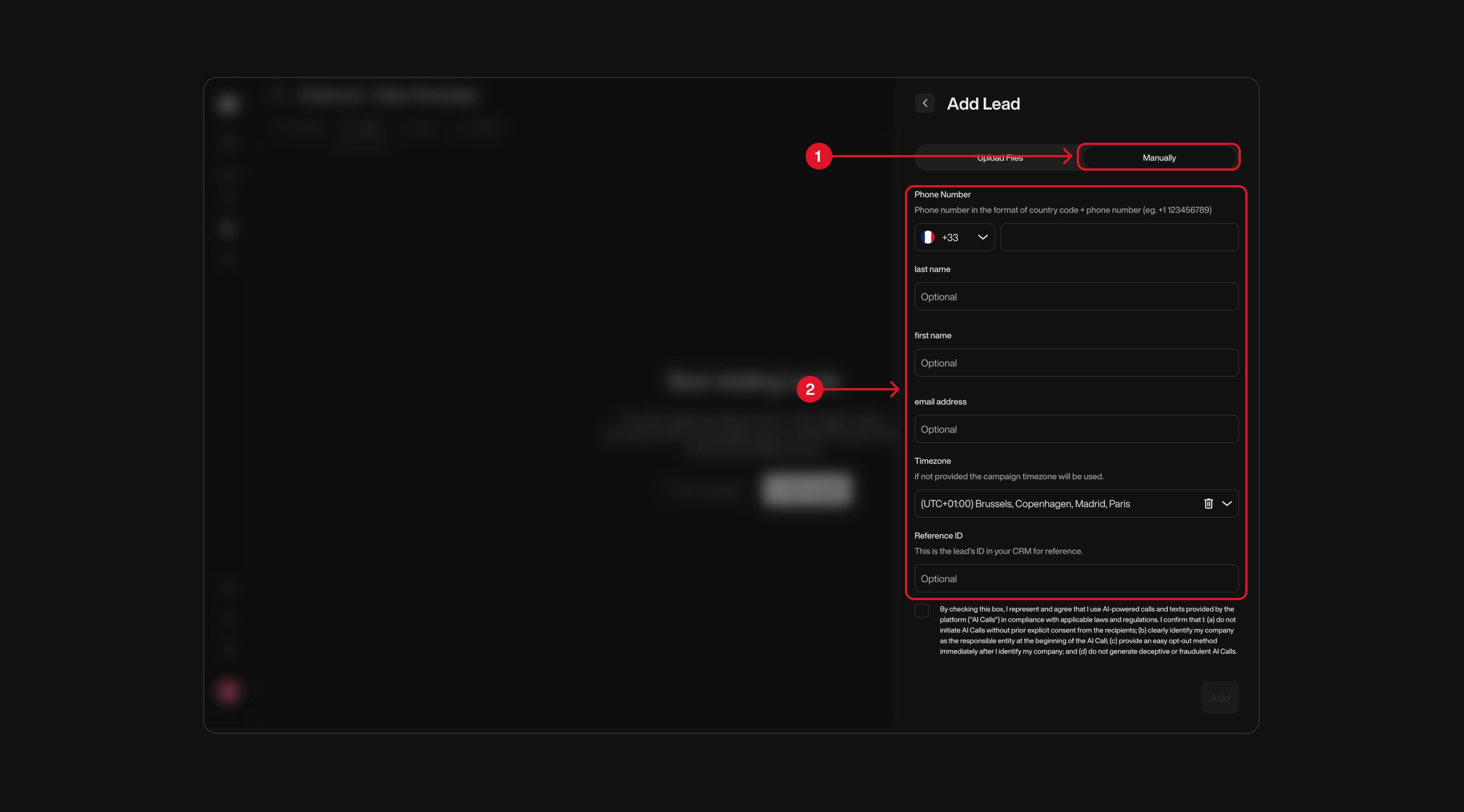 Send Email action interface on dark mode