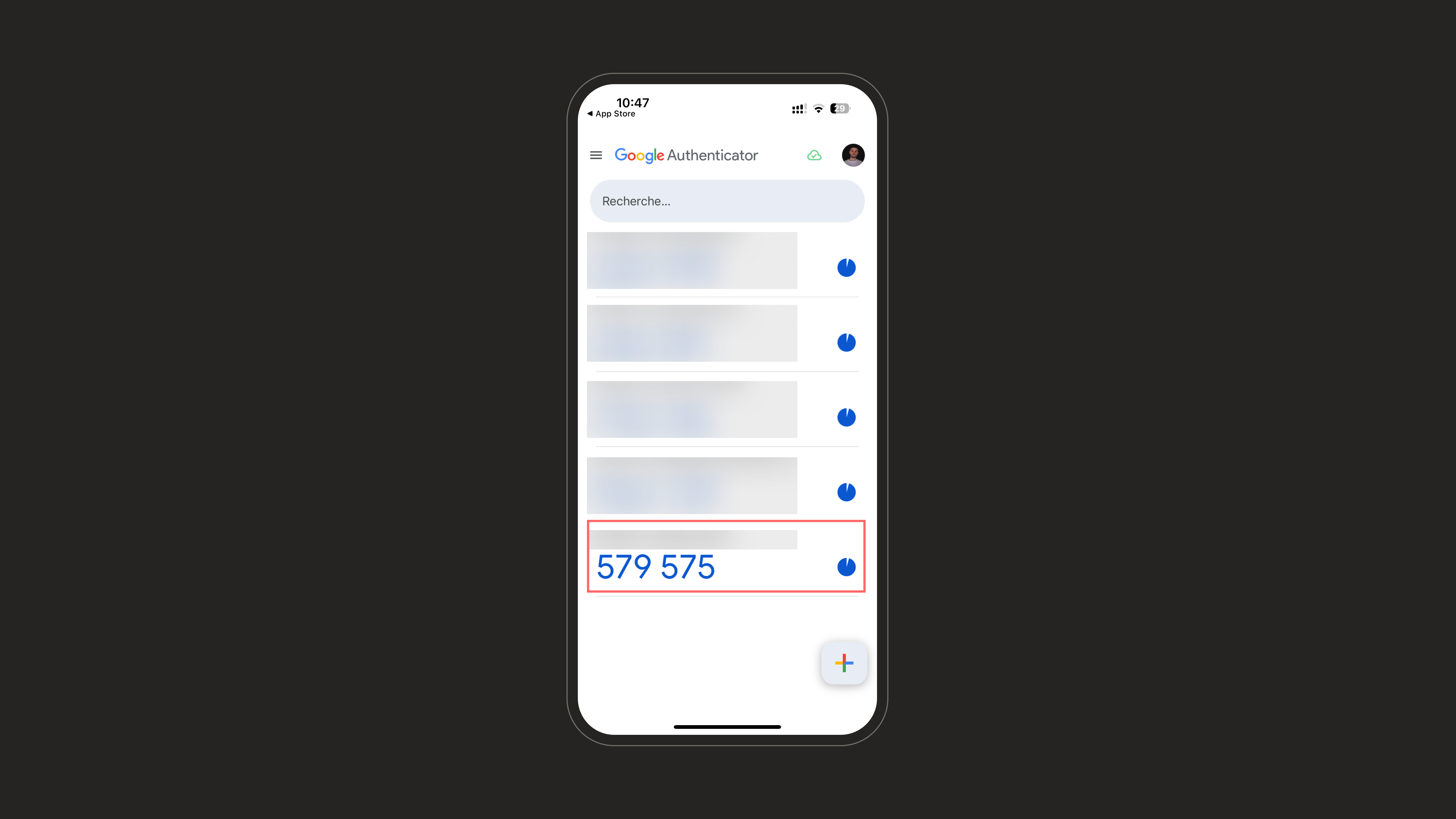 6-digit code generated by Google Authenticator