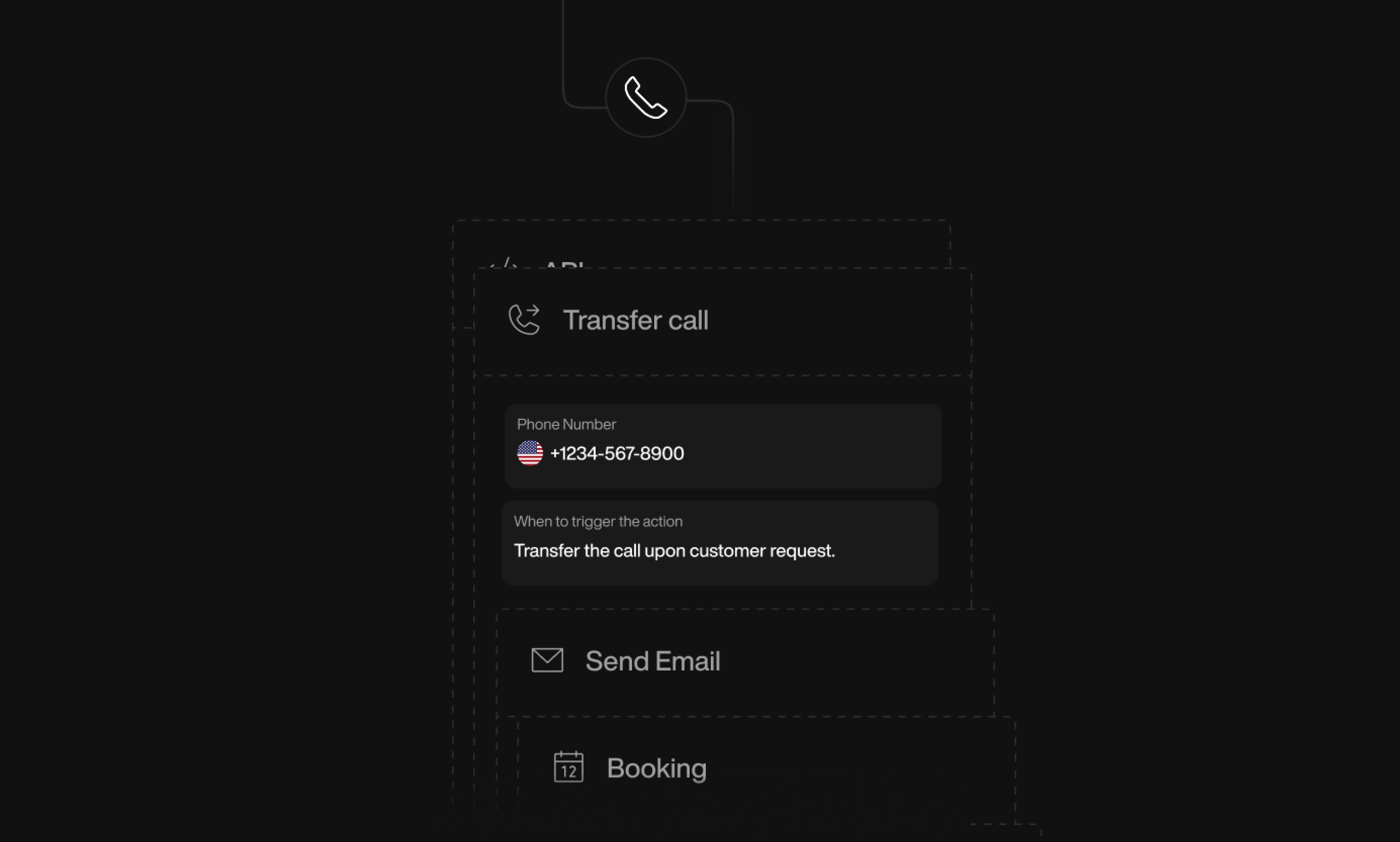 Send Email action interface on dark mode