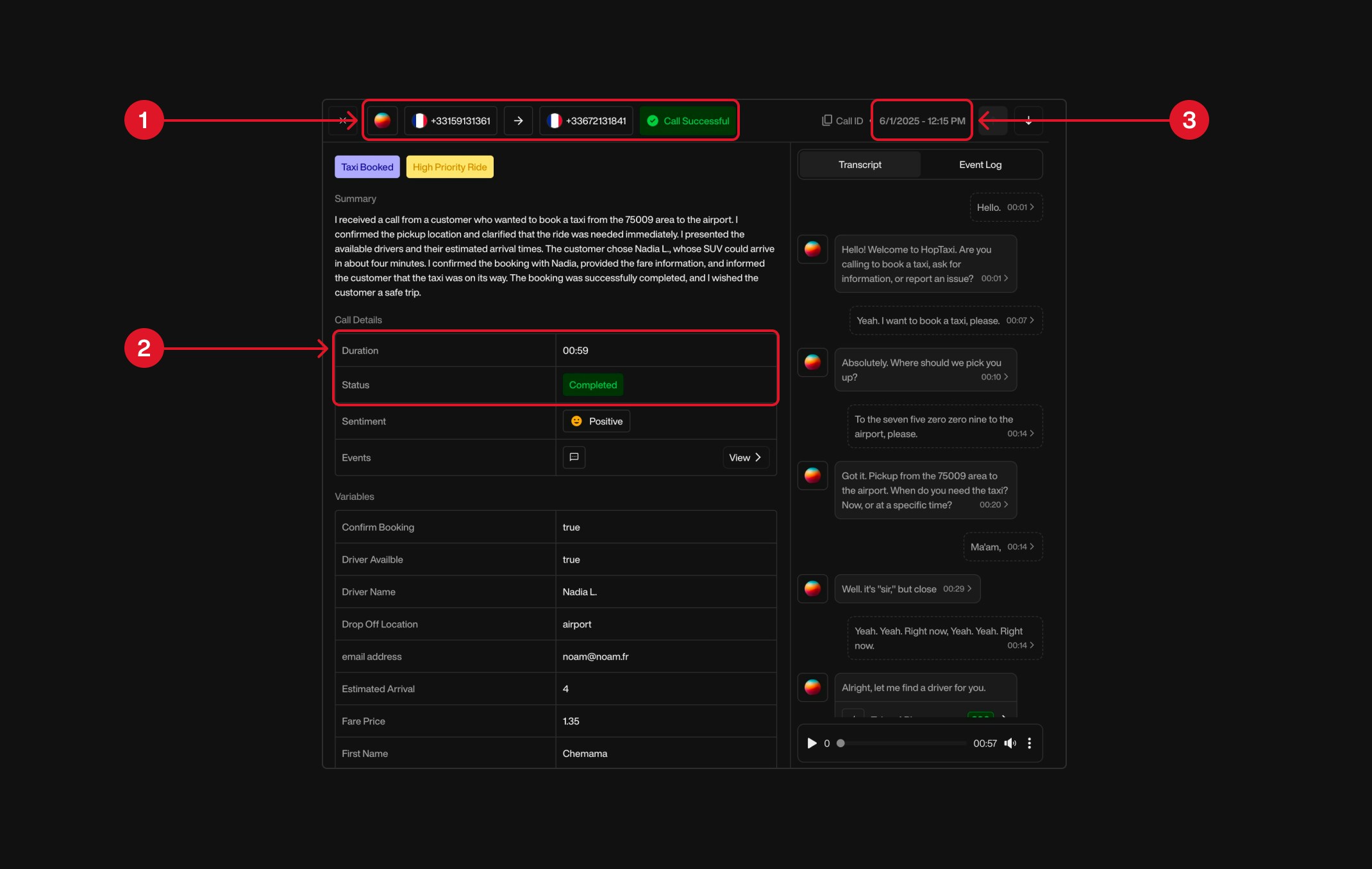 Send Email action interface on dark mode