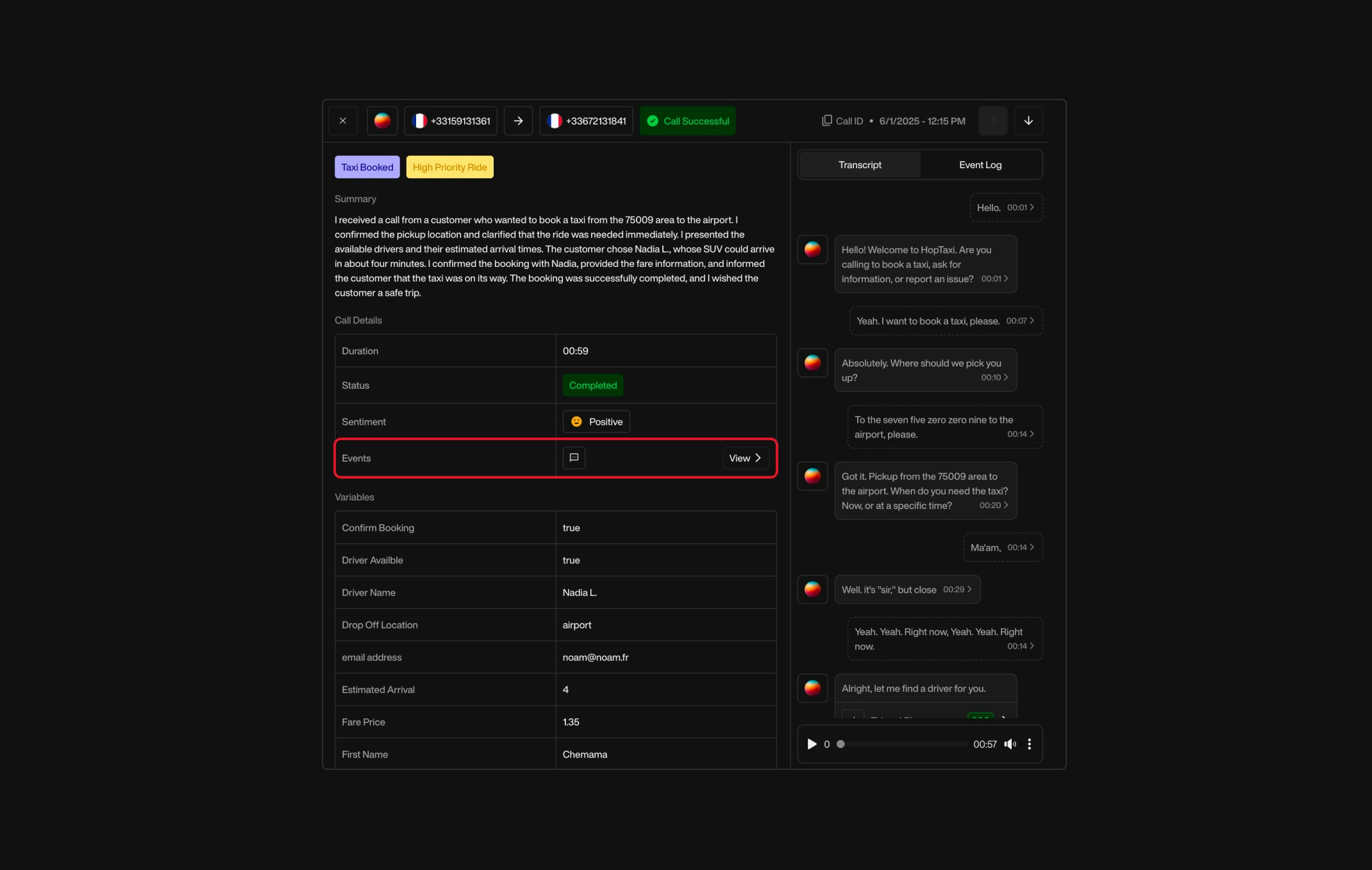 Send Email action interface on dark mode